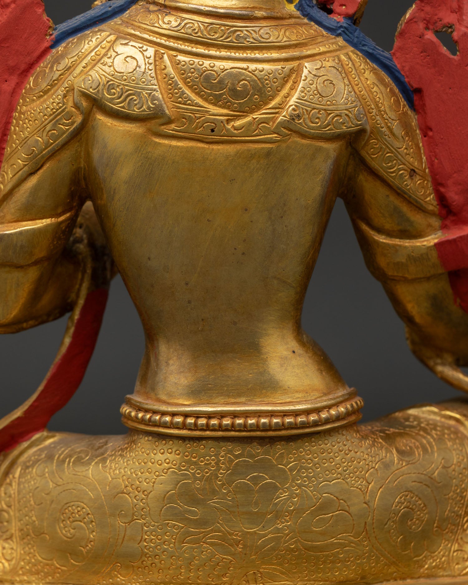 Green Tara Statue | 24K Gold Fire Gilded Buddhist Artwork