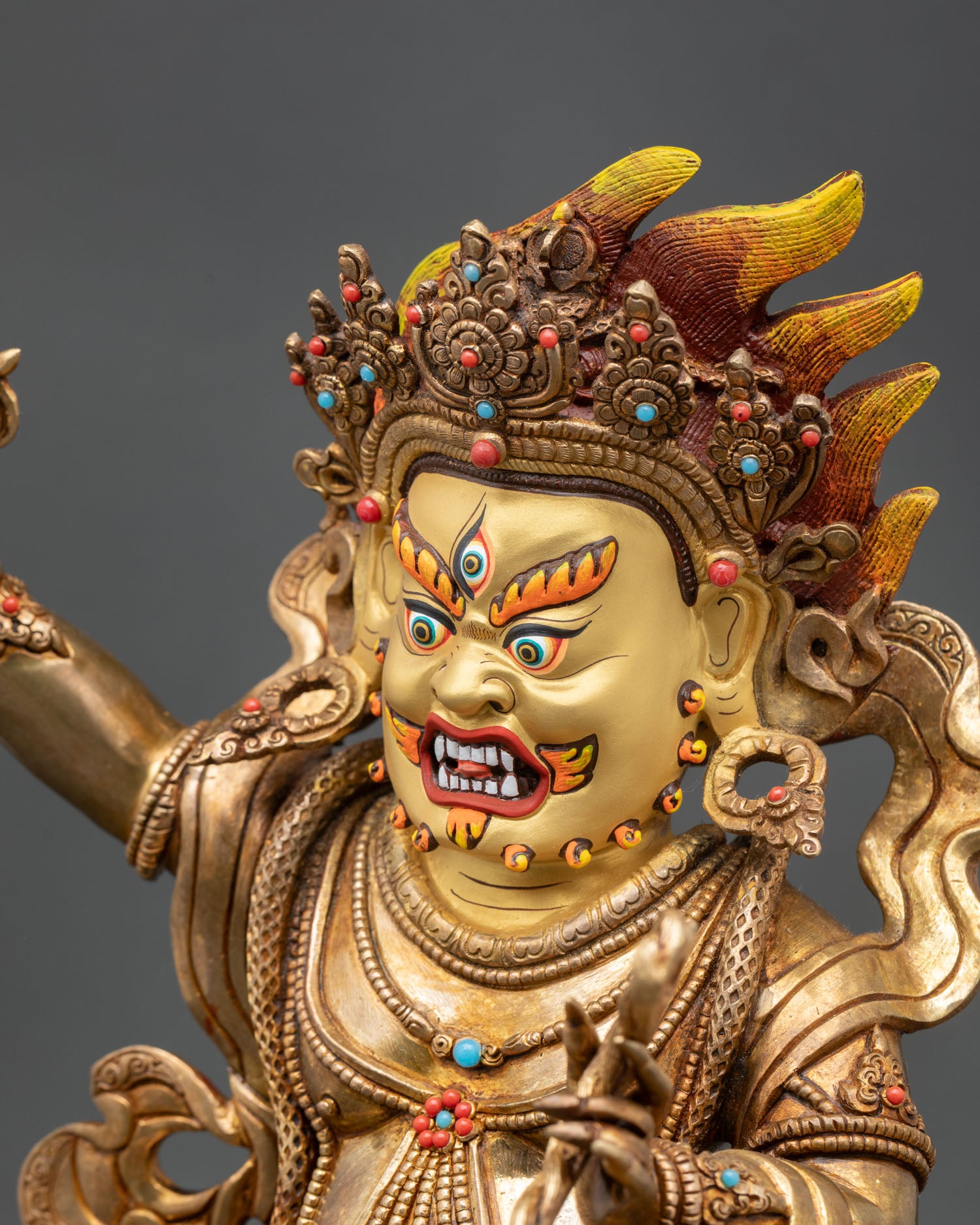 Vajrapani Statue | Buddhist Protector Deity Sculpture from Nepal