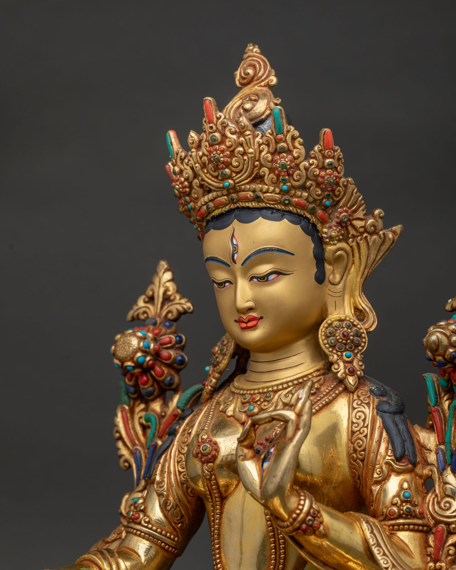 White Tara Statue | Seven-Eyed Goddess of Healing & Long Life
