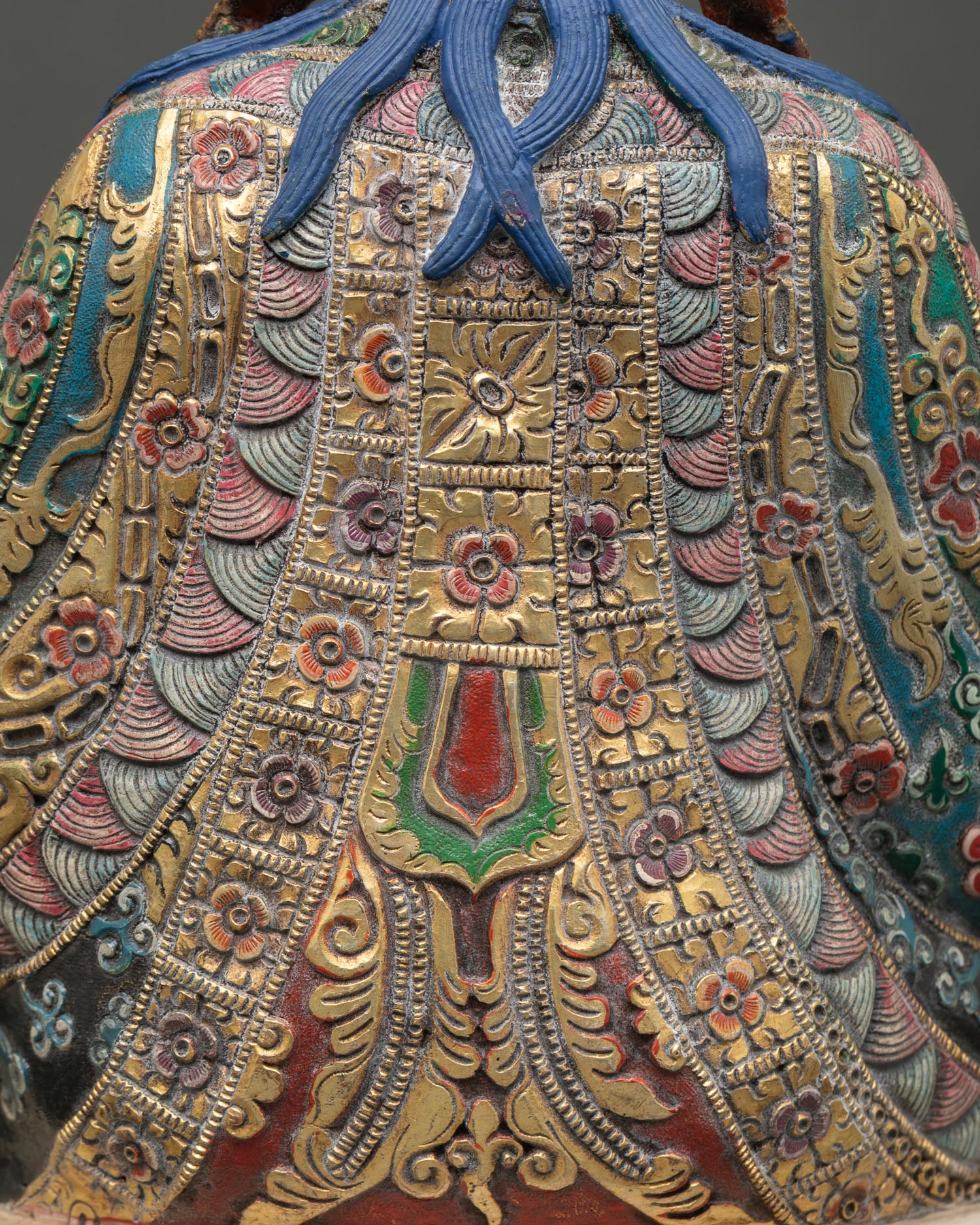 Tsokye Dorje Statue | Hand-Painted Copper Himalayan Sculpture