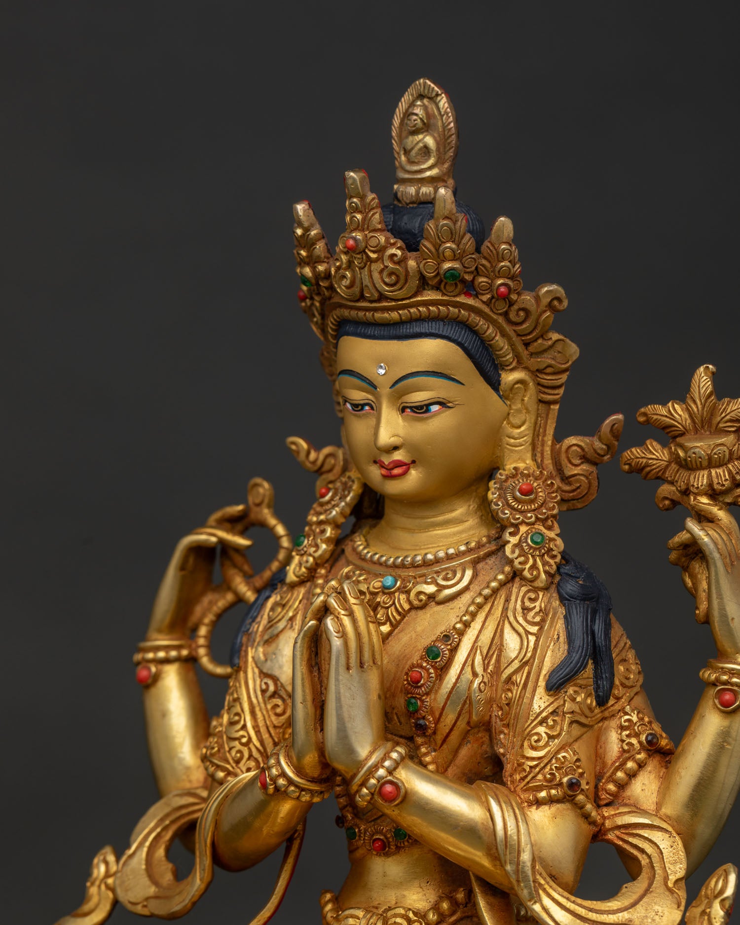 Enthroned Chenrezig Statue for Sale | Bodhisattva of Compassion
