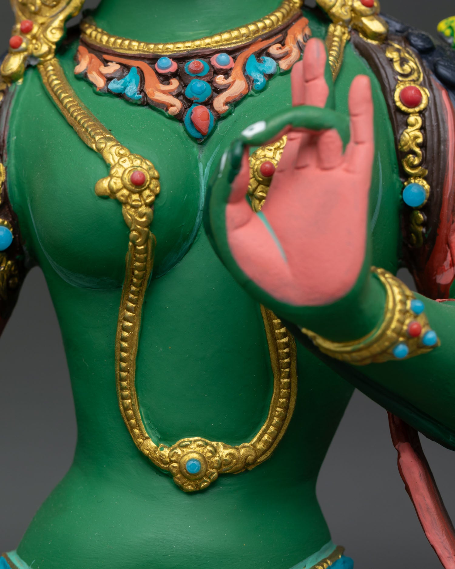 Mother Green Tara Statue for Home Altar and Sacred Decor