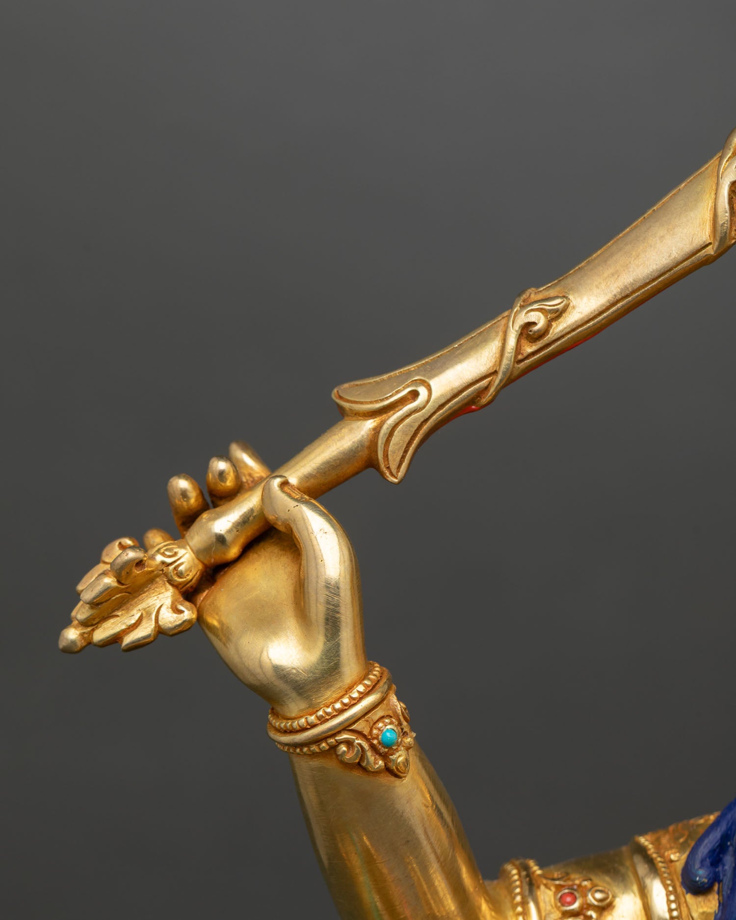 Simhada Manjushree Statue | Handmade Bodhisattva of Wisdom