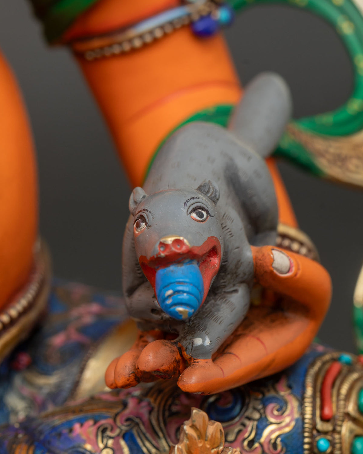 Yellow Dzambhala Statue | Traditional Newari Craftsmanship