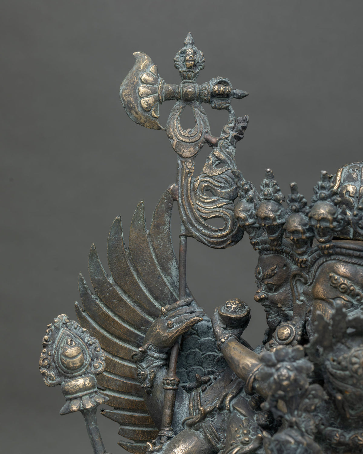 Buddhist Hayagriva Yab-Yum Statue from Nepal | Handmade Bronze Figure