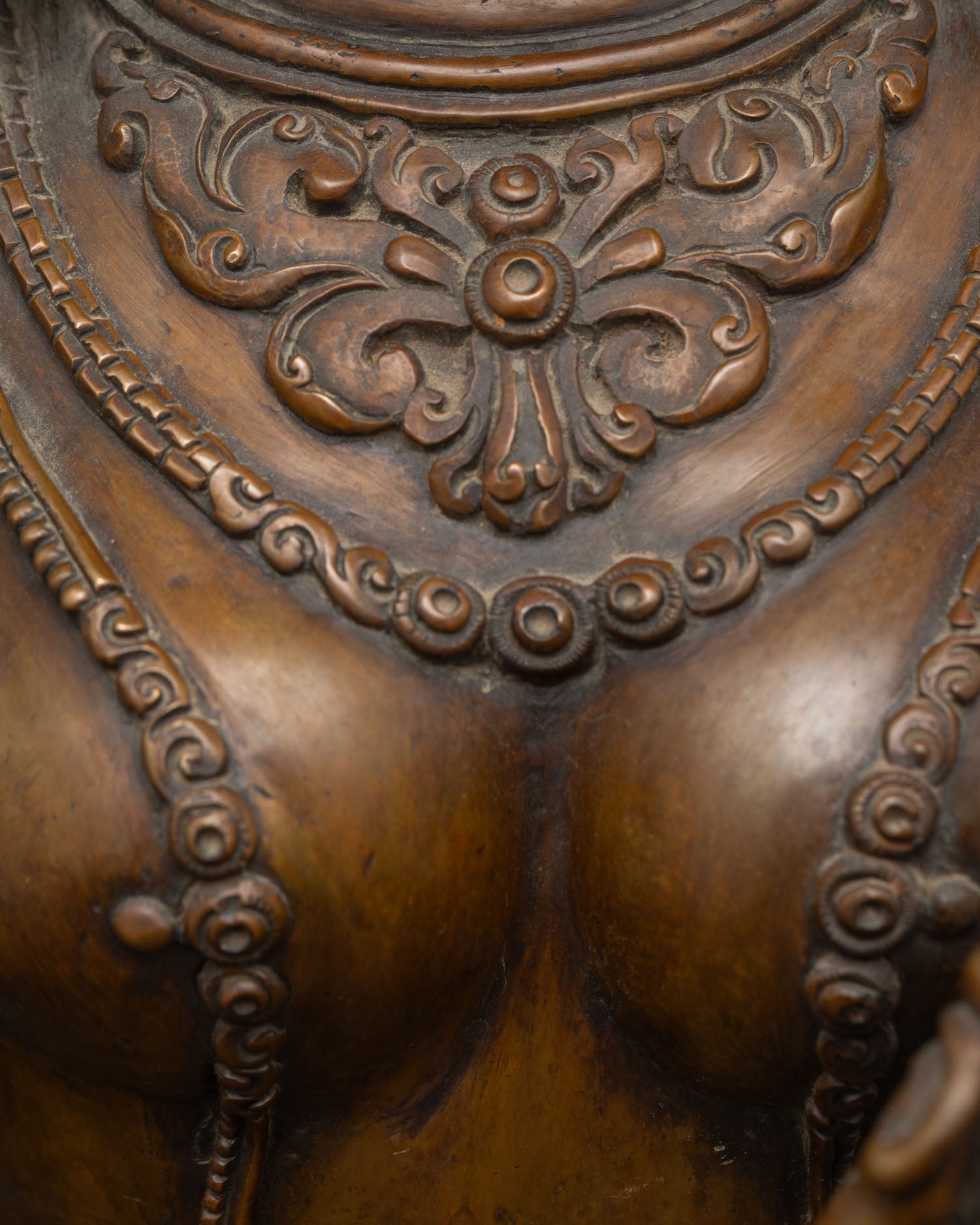 Traditional Green Tara Statue | Chemically Oxidized Copper Sculpture