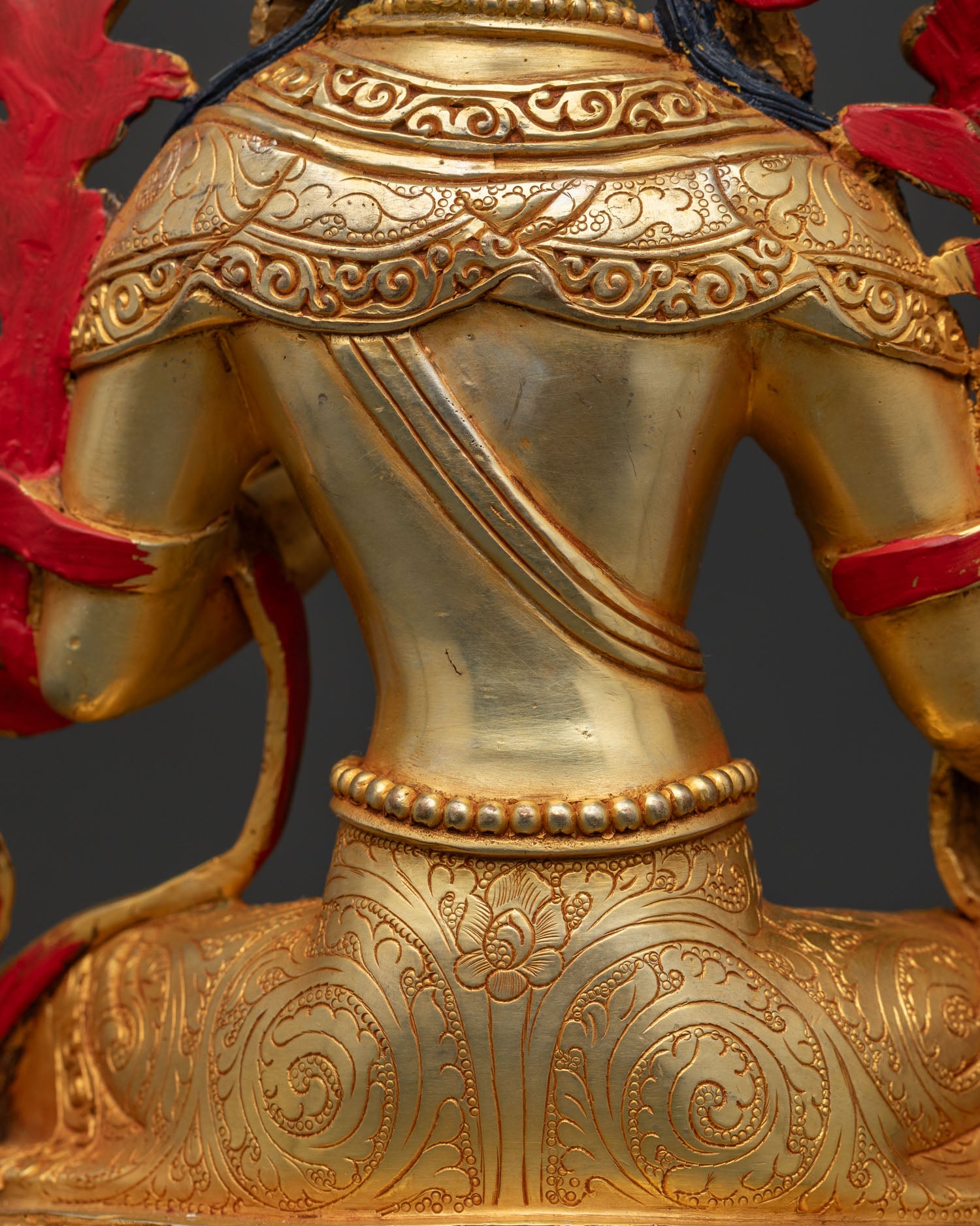 Green Tara with Throne Statue | Goddess of Compassion and Protection