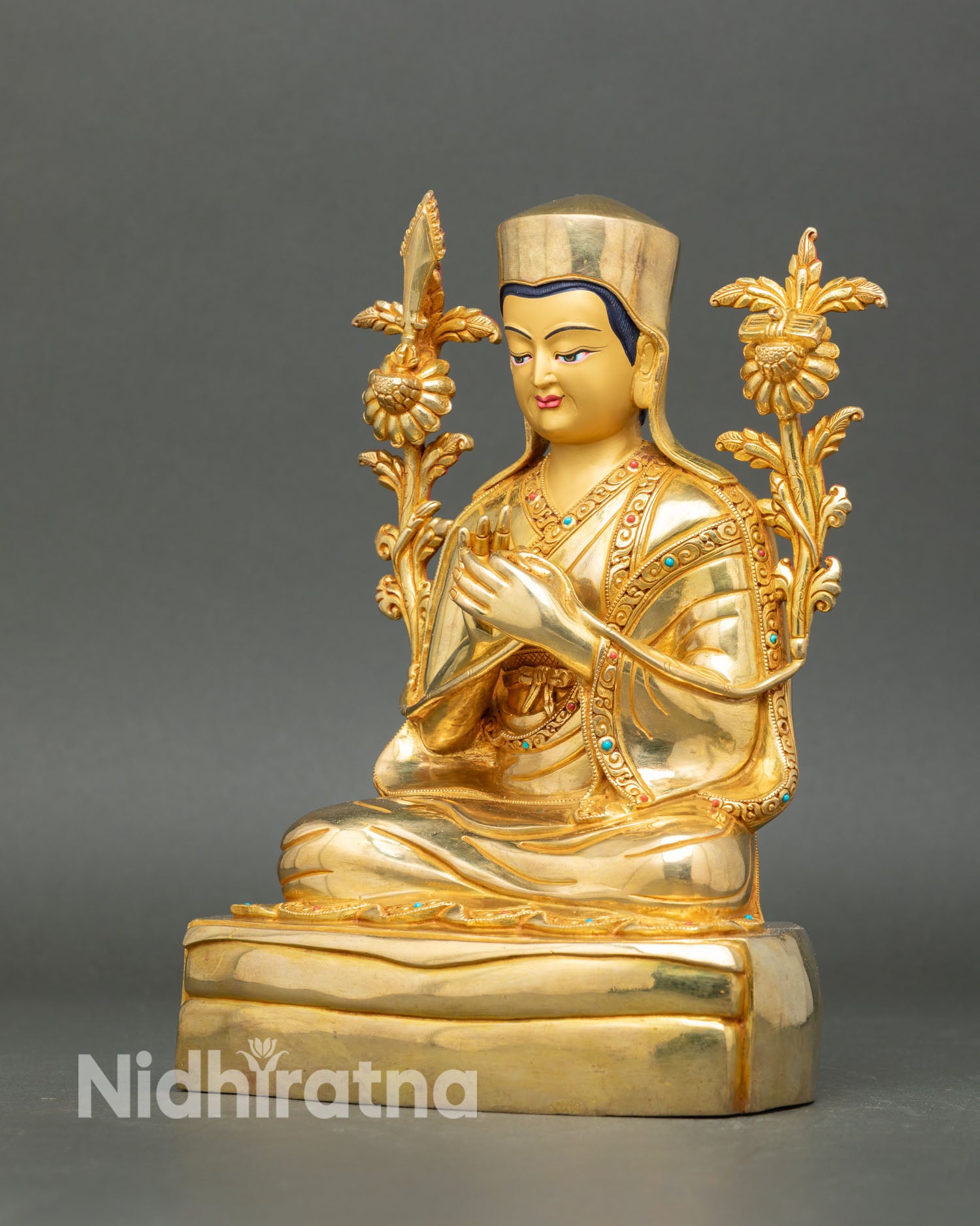 Five Shakya Master Statue Set - Himalayan Buddhist Lineage Figures