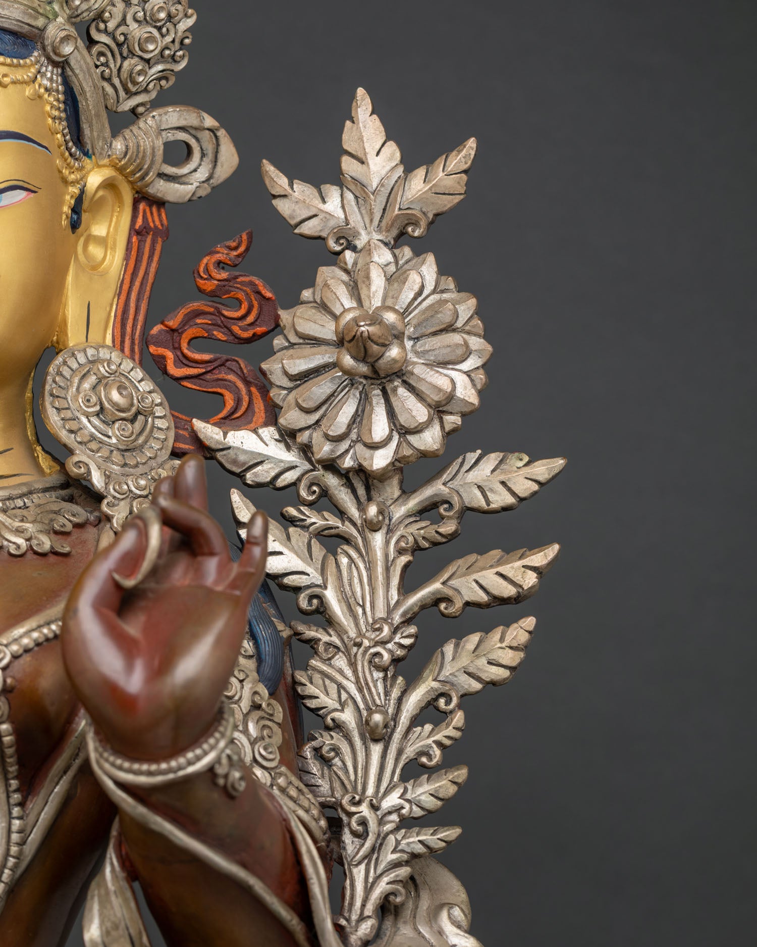 Standing Green Tara Statue from Nepal | Life-Size Buddhist Sculpture