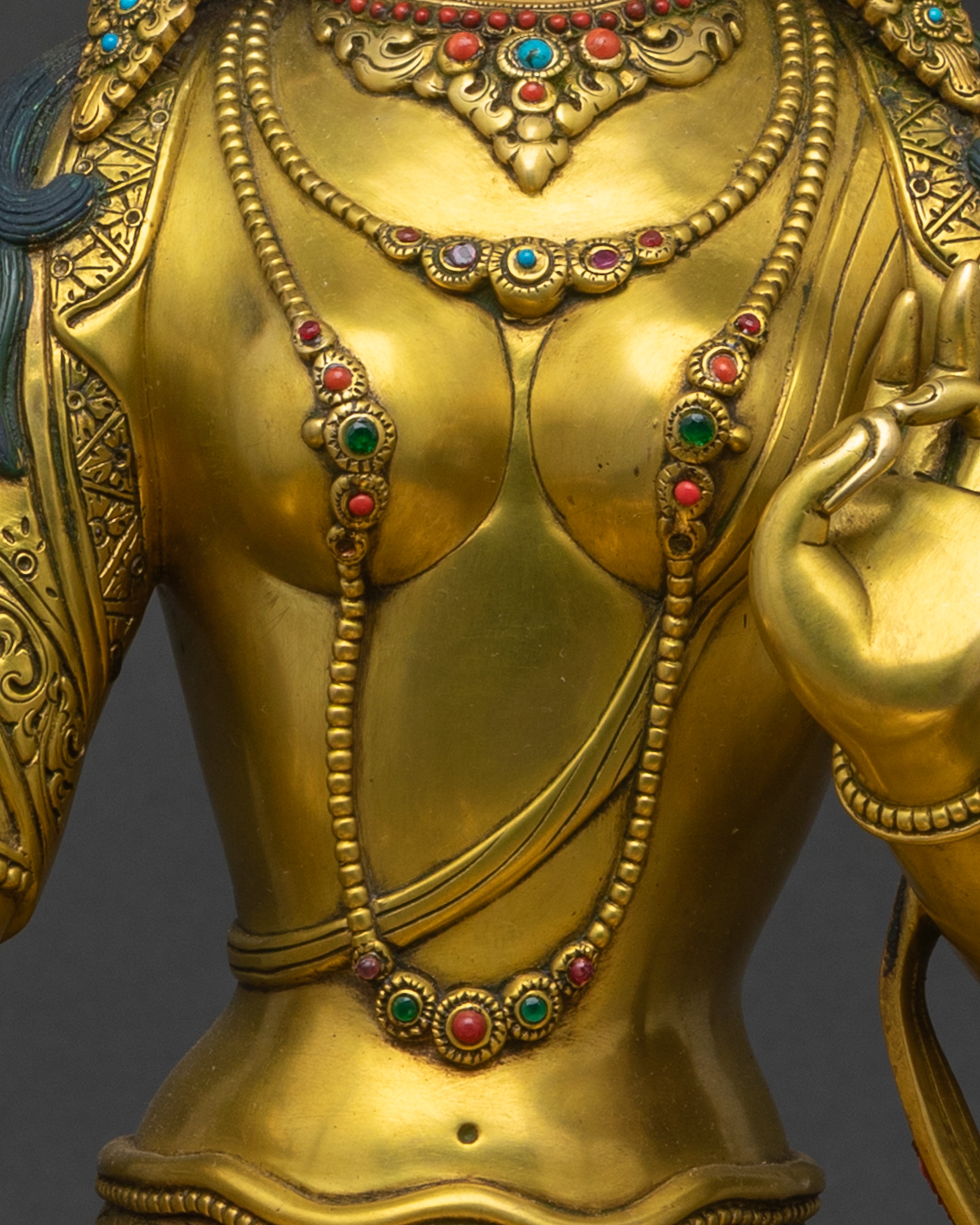 Green Tara Statue from Nepal - Tara the Liberator of All Beings