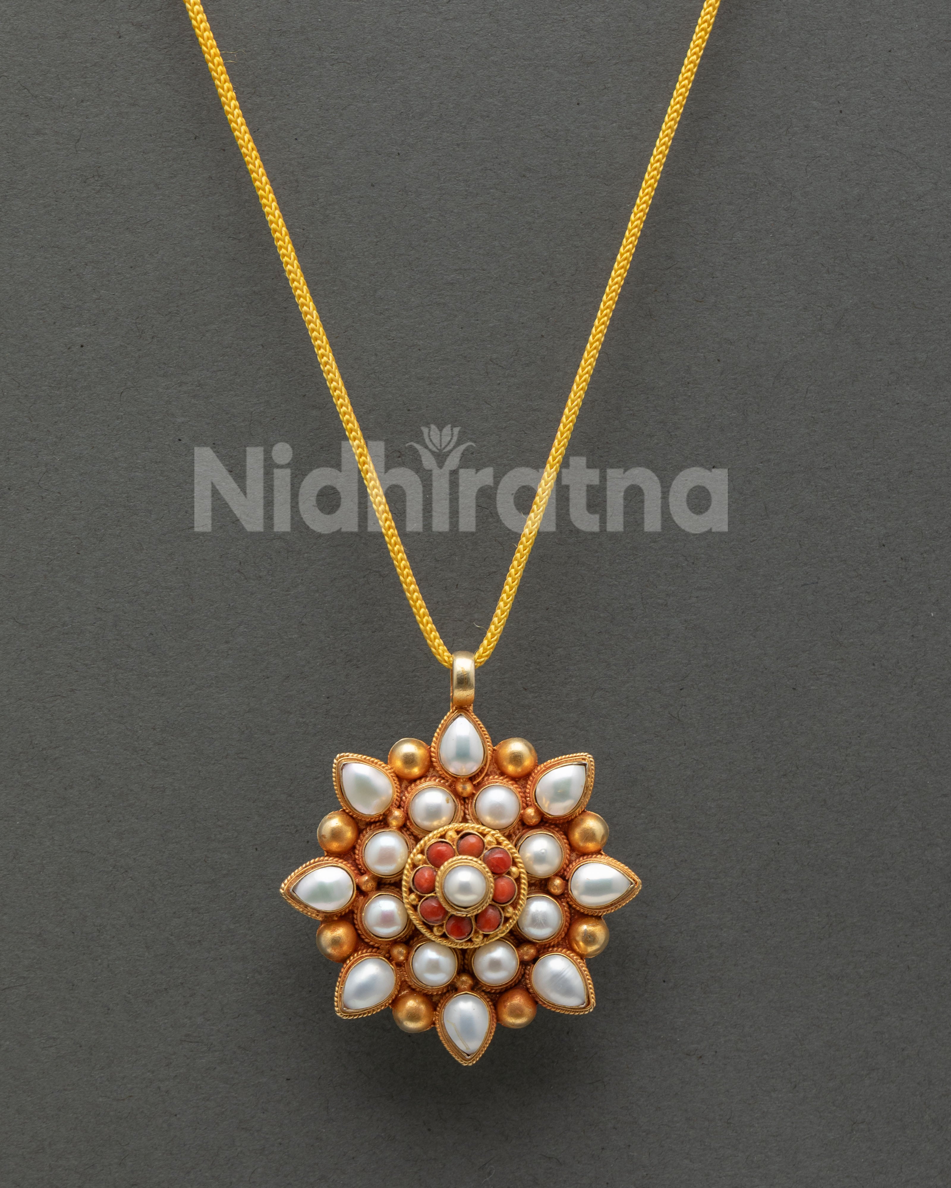 Gold Plated Flower Locket – Handcrafted in Nepal