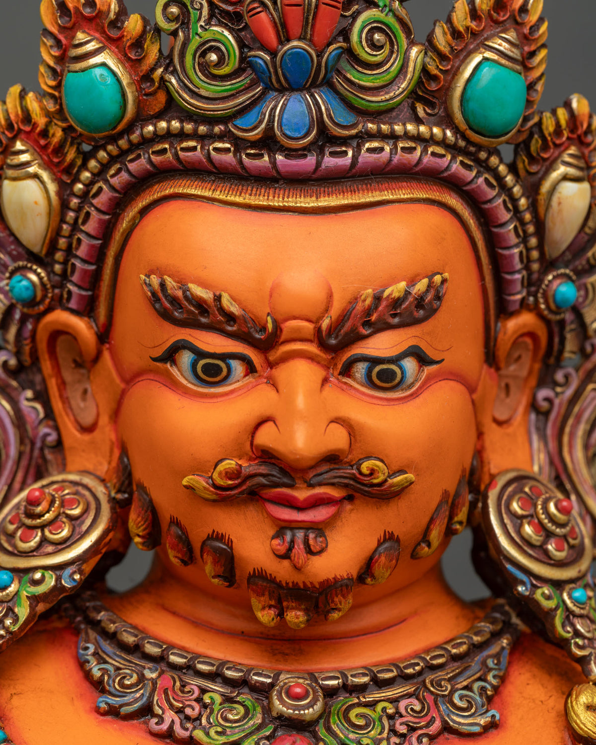 Yellow Dzambhala Statue | Traditional Newari Craftsmanship