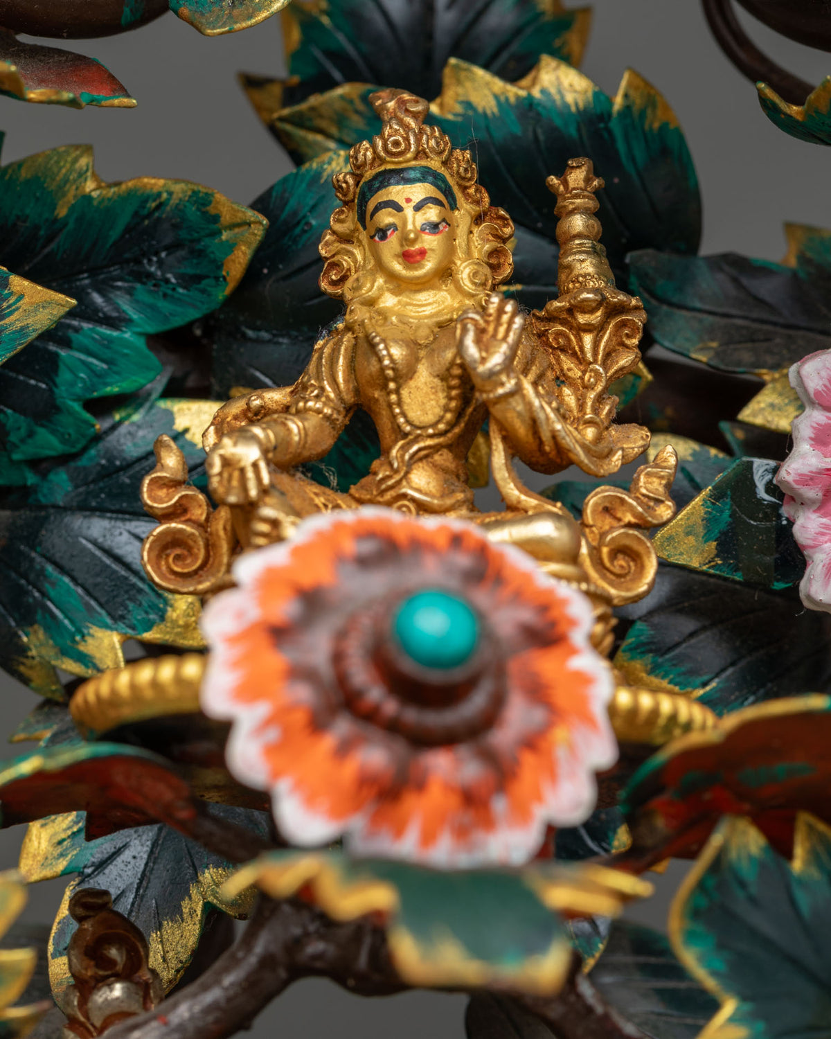 21 Tara Statue Set | Wish-Fulfilling Tree with Green Tara & 21 Forms