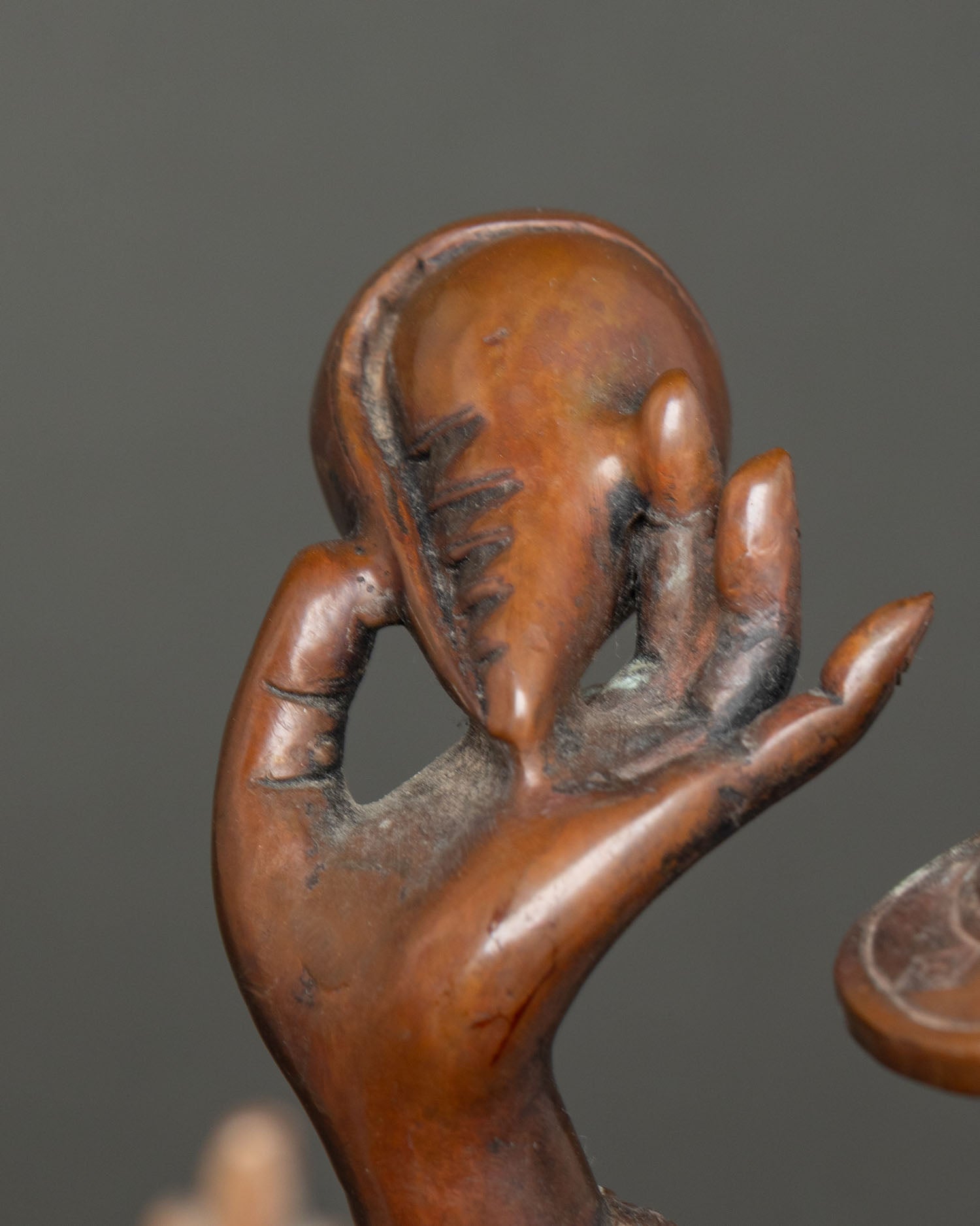 Japanese Chundi (Juntei Kannon) Statue | Oxidized Copper Buddhist Art