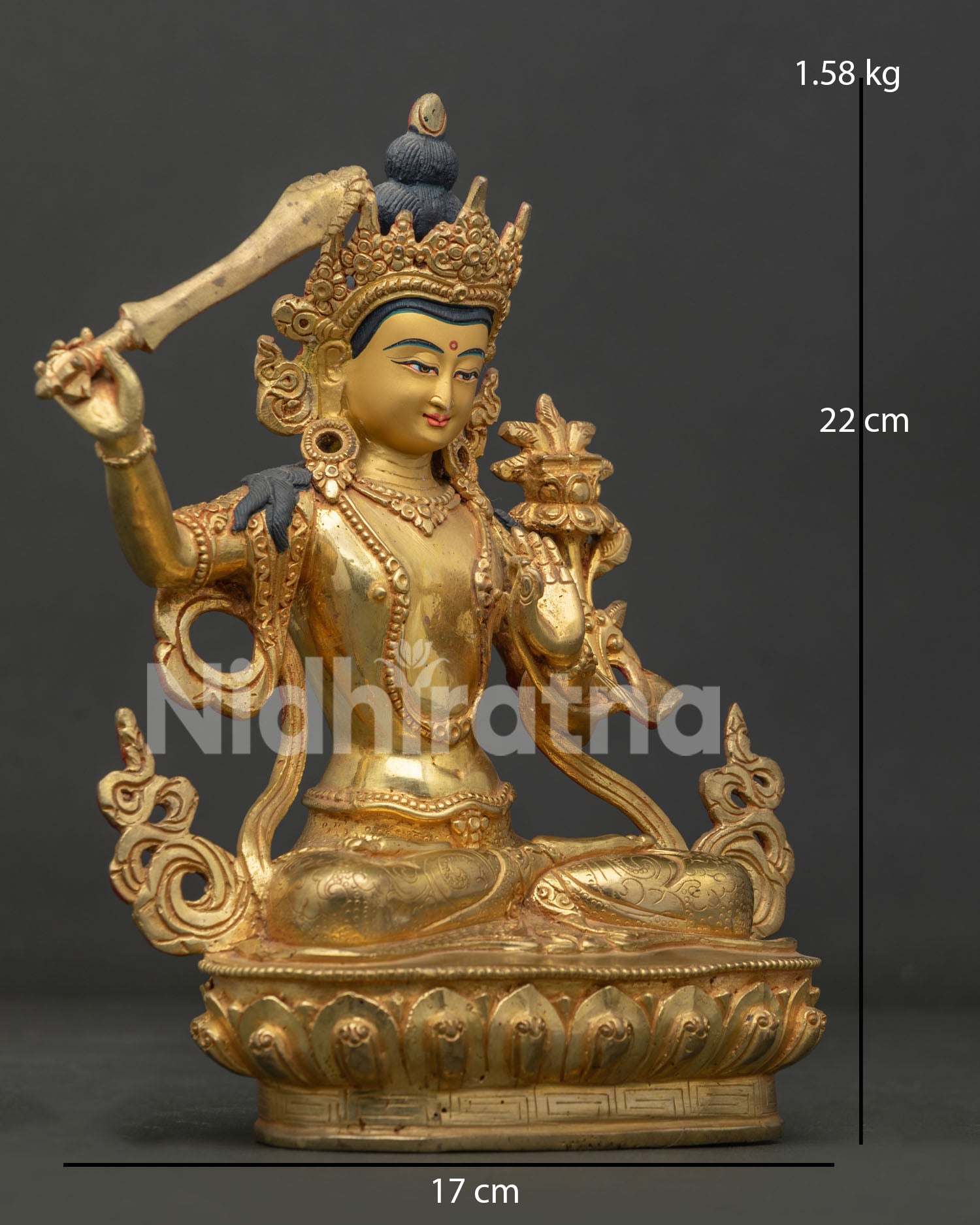 Manjushri Statue from Nepal | Traditional Newari Craftsmanship
