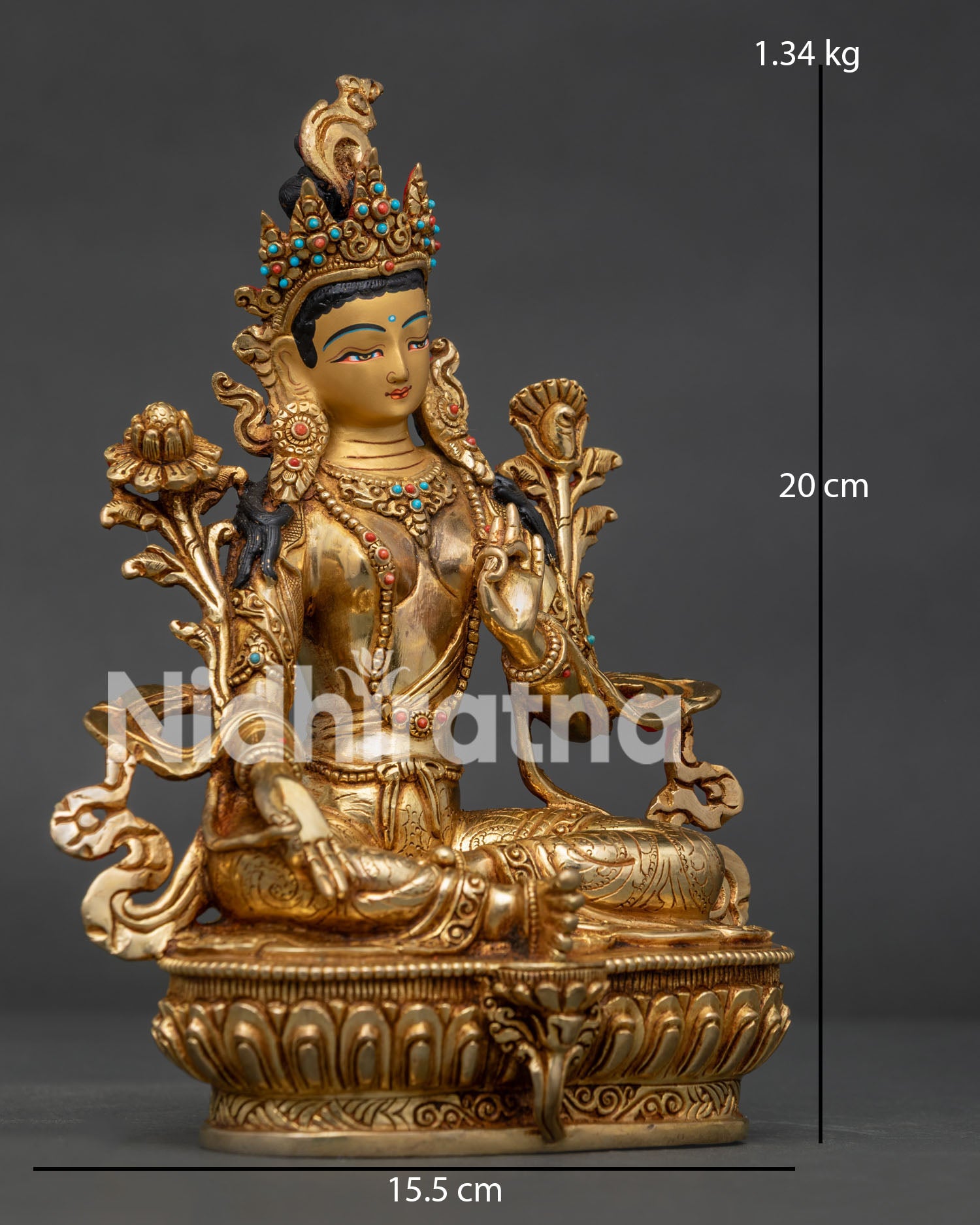 Green Tara Statue | Nepalese Handcrafted Compassion Deity