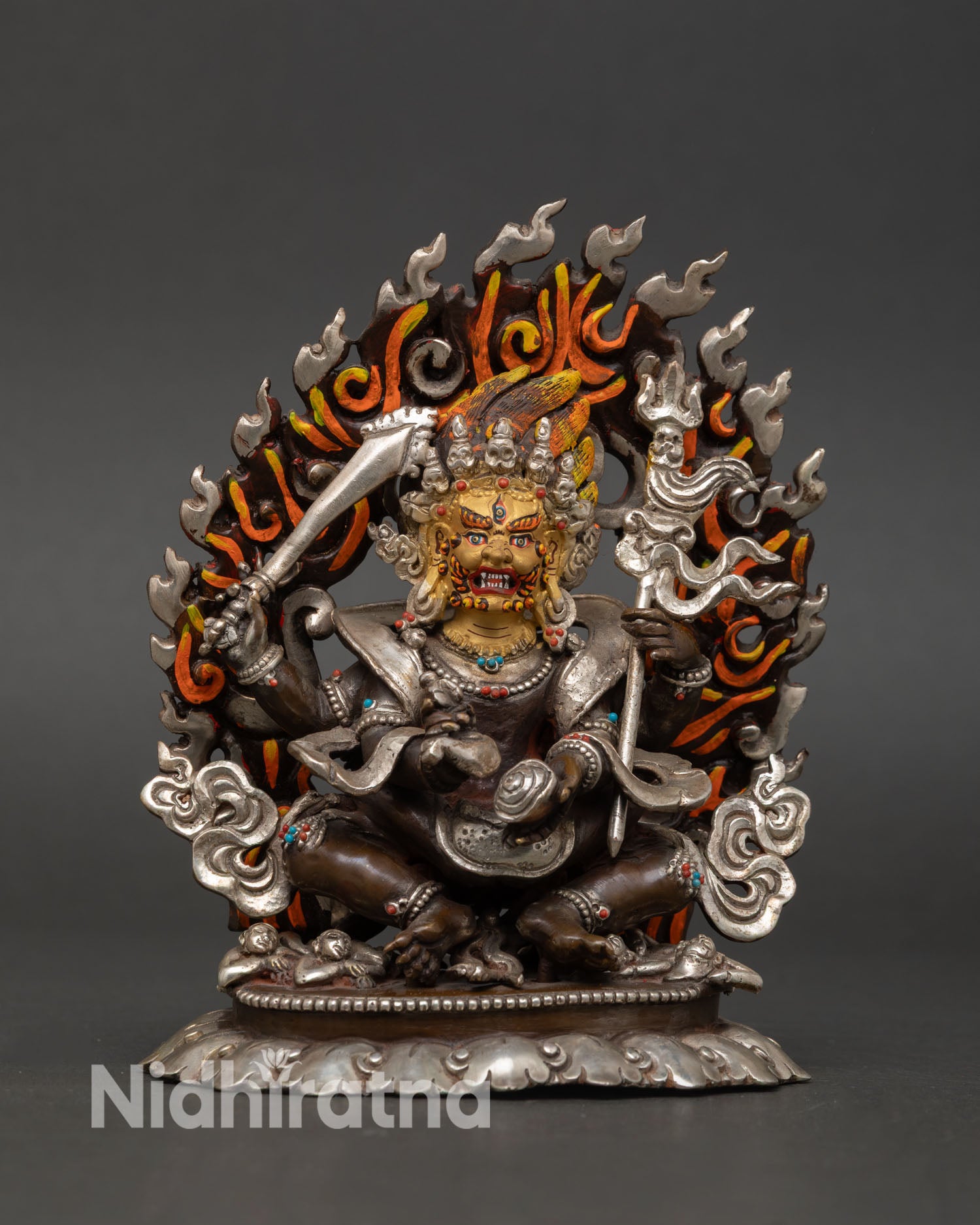 Four Armed Mahakala Statue | Powerful Guardian Deity Artwork