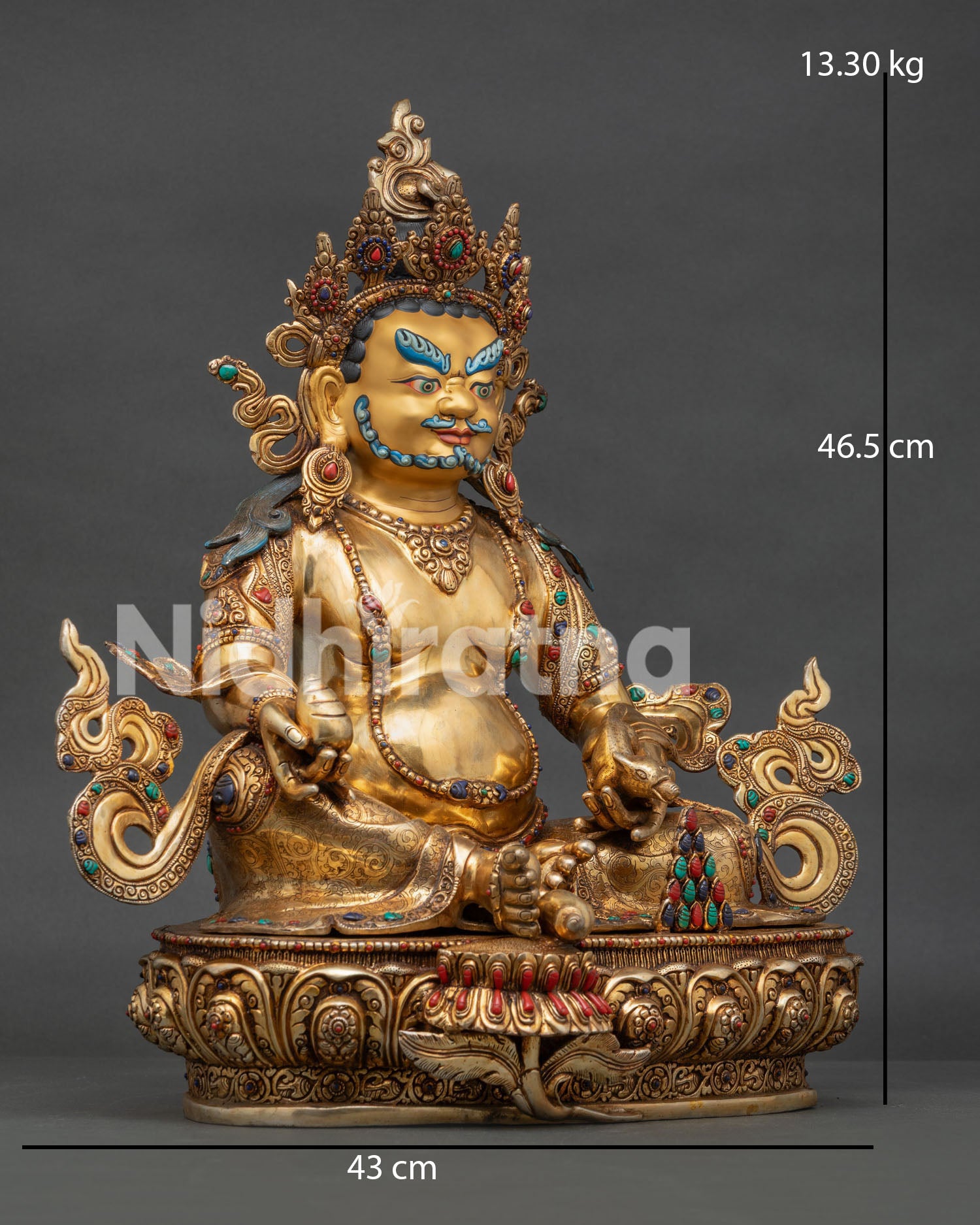 Jambhala Copper Statue | High-Quality Tibetan Buddhist Sculpture