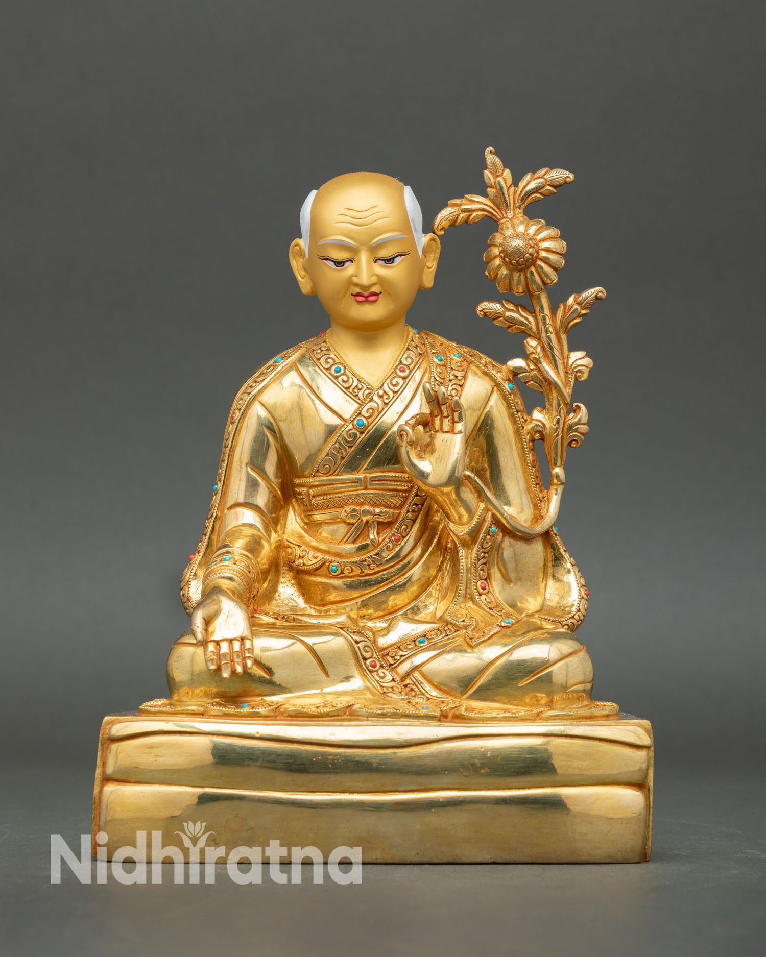 Five Shakya Master Statue Set - Himalayan Buddhist Lineage Figures