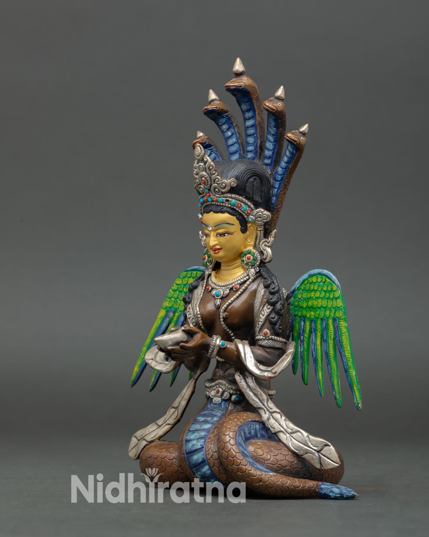 Naga Kanya Statue – Sacred Himalayan Serpent Goddess