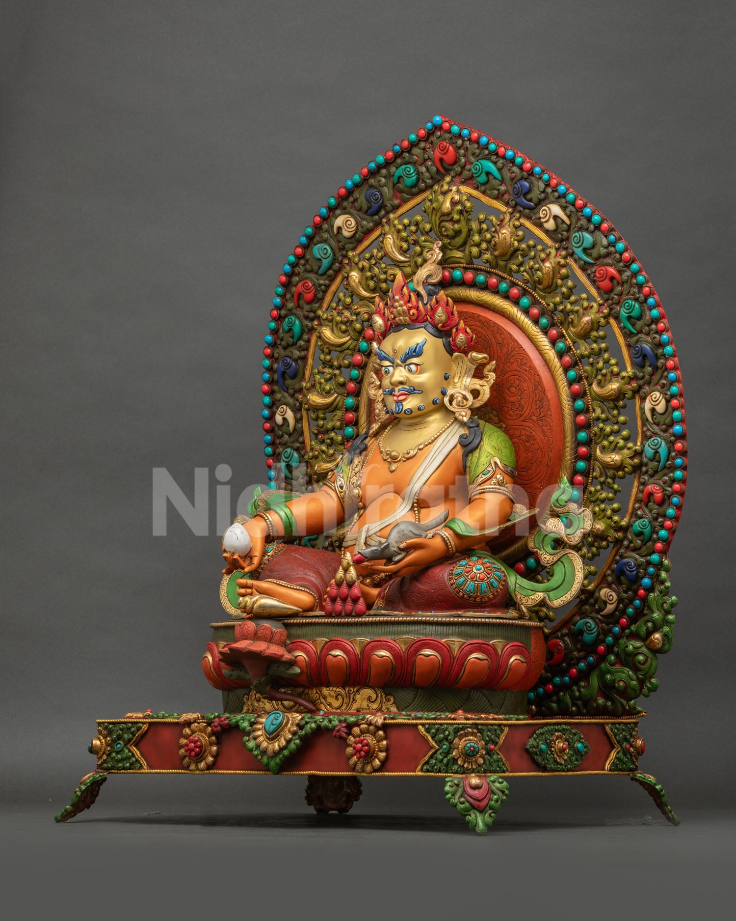 Dzambhala With Throne