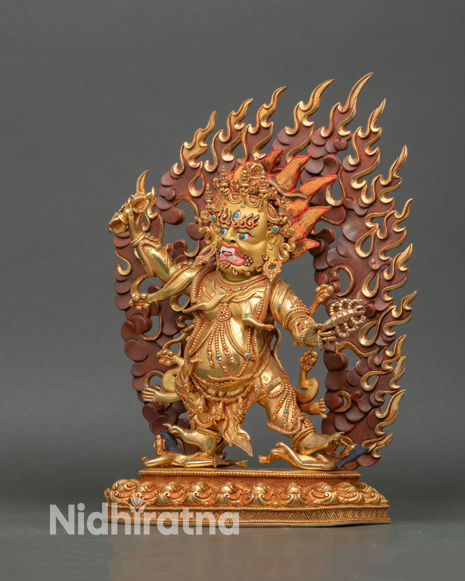 Handmade Guru Dragpo | Gold Fire-Gilded Copper Sculpture