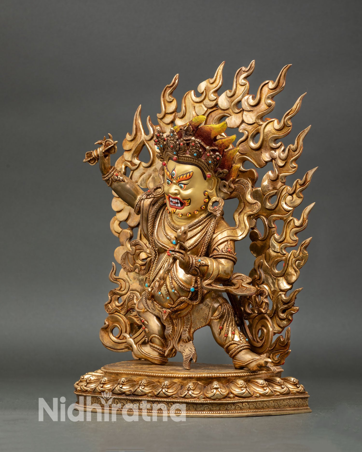 Vajrapani Statue | Buddhist Protector Deity Sculpture from Nepal