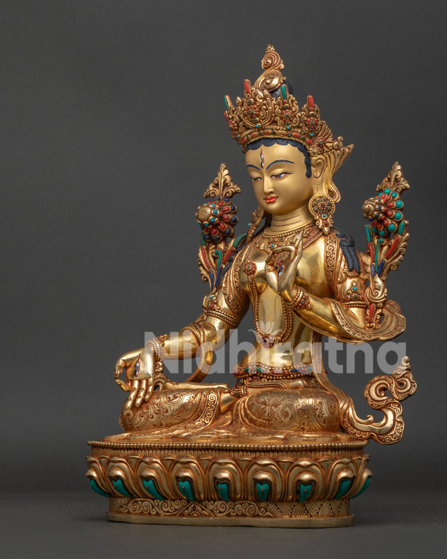 White Tara Statue | Seven-Eyed Goddess of Healing & Long Life