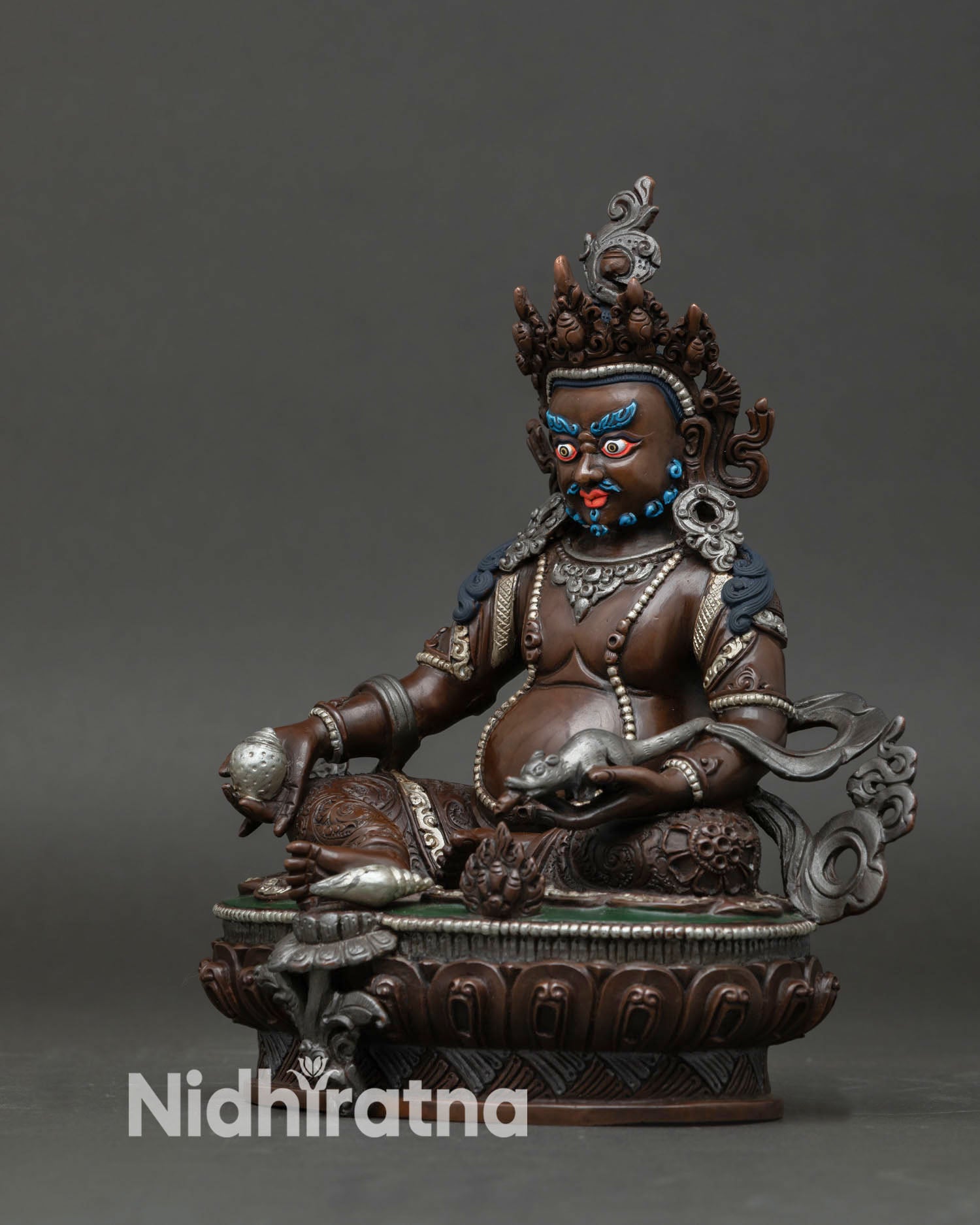Dzambhala Statue – Handcrafted Wealth Deity Copper Sculpture