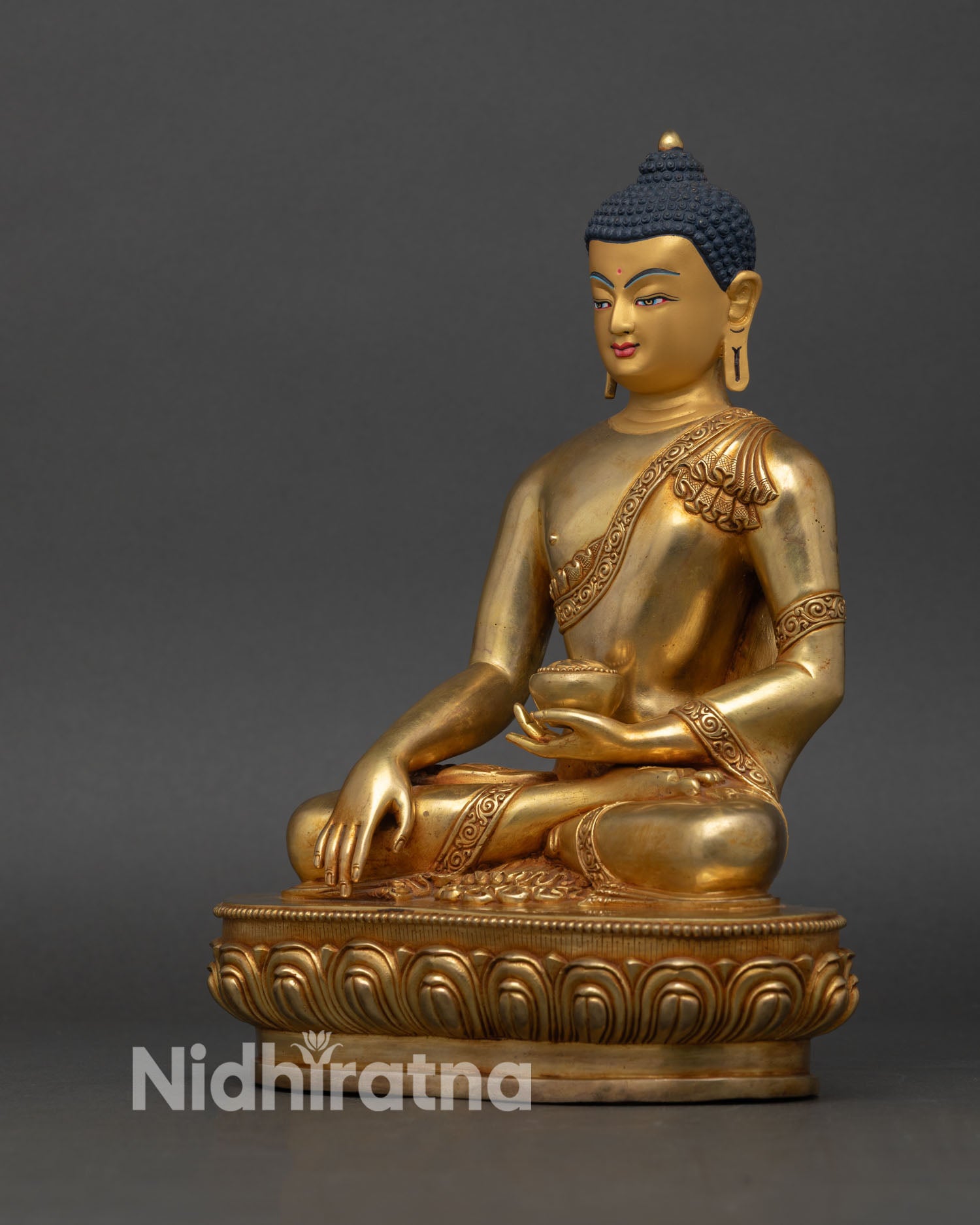 Shakyamuni Buddha | 24K Gold Gilded Copper Sculpture