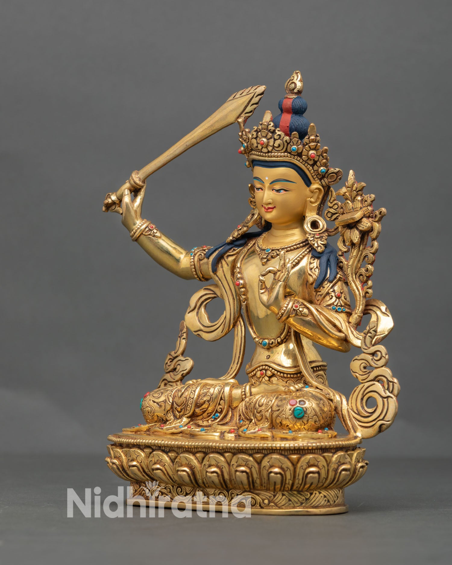 Manjushri Statue | Traditional Handmade Nepalese Art