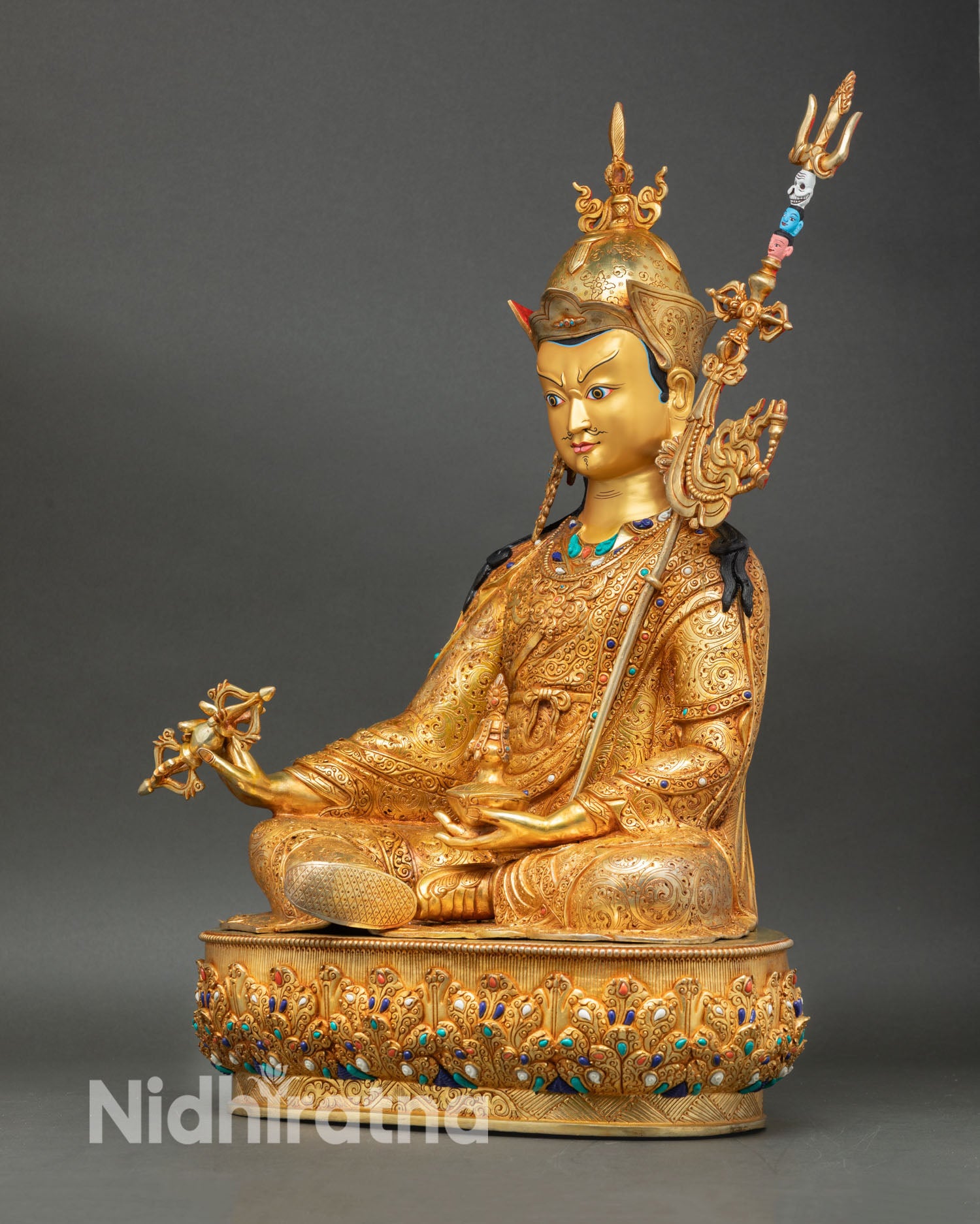 Enlightened Guru Rinpoche | Lost Wax Copper Sculpture