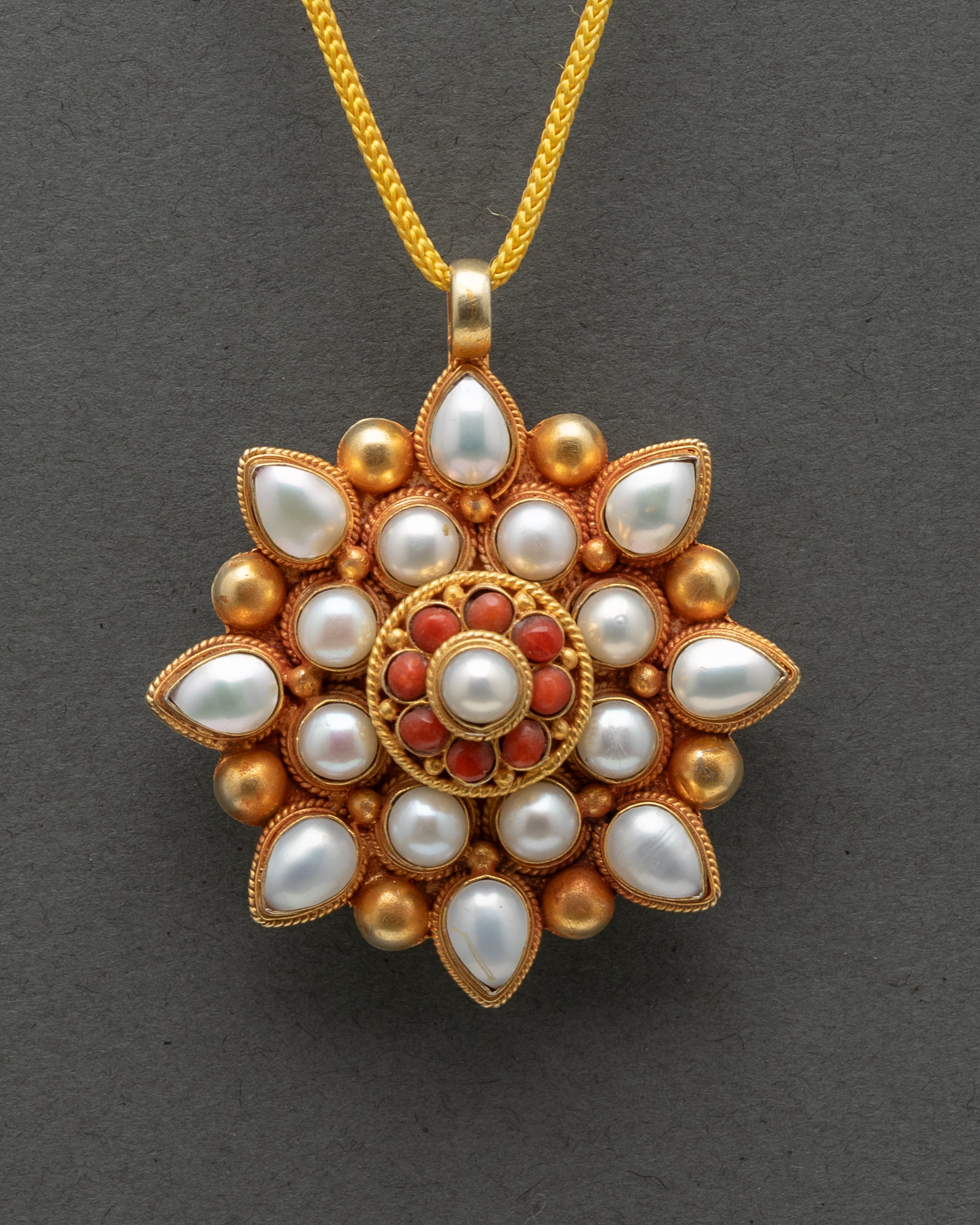Gold Plated Flower Locket – Handcrafted in Nepal