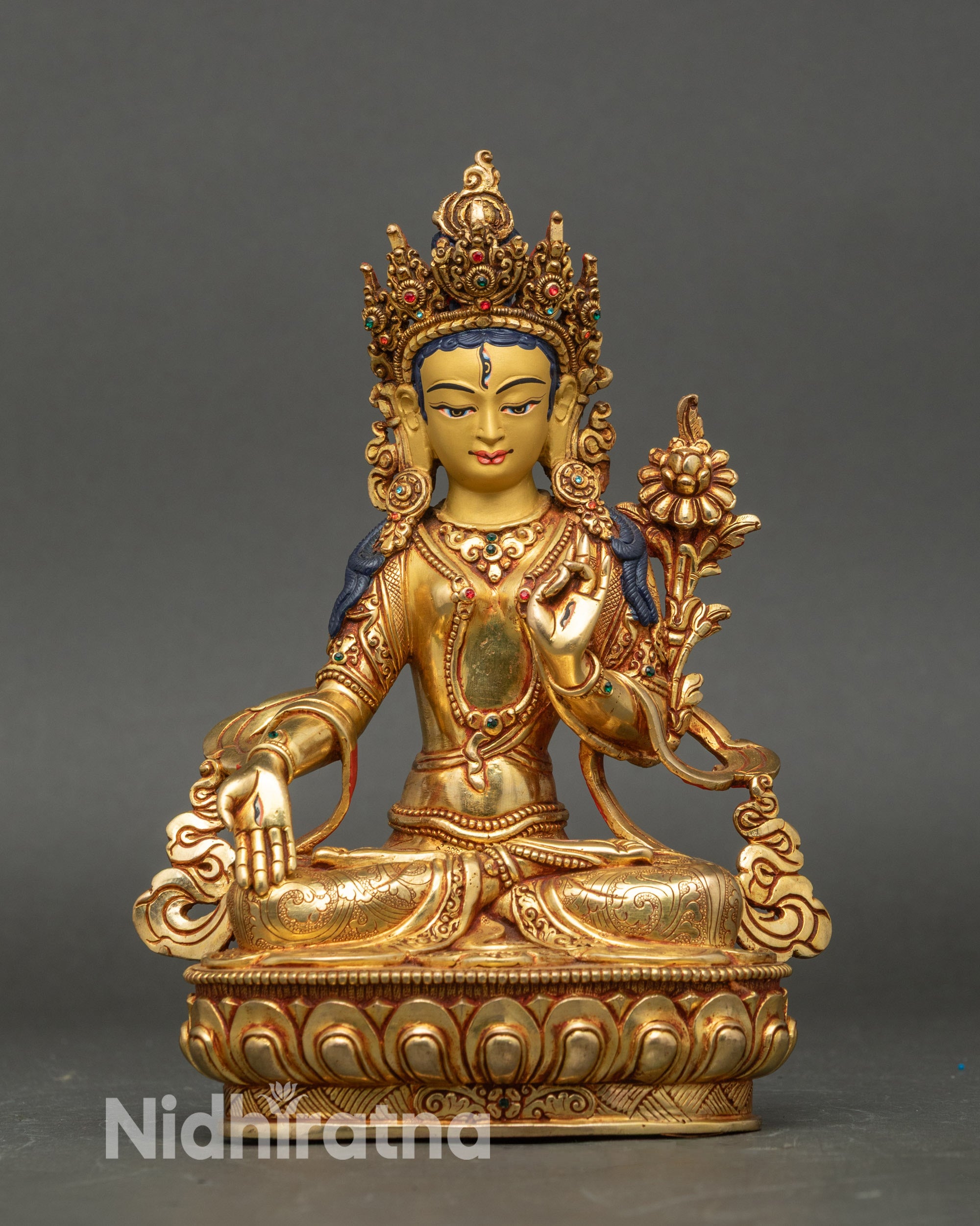 White Tara Statue | Handcrafted Nepalese Buddhist Deity Sculpture