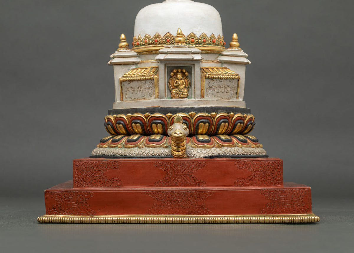Hand-Painted Himalayan Buddhist Stupa | Peaceful Zen Altar Decor