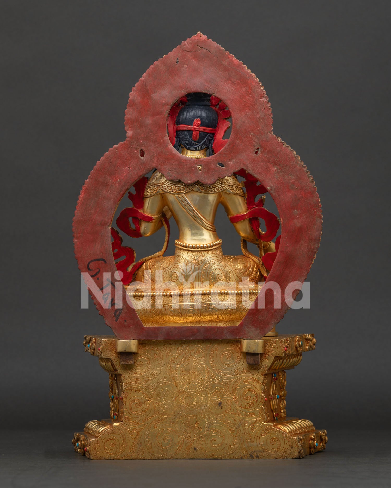 Green Tara with Throne Statue | Goddess of Compassion and Protection