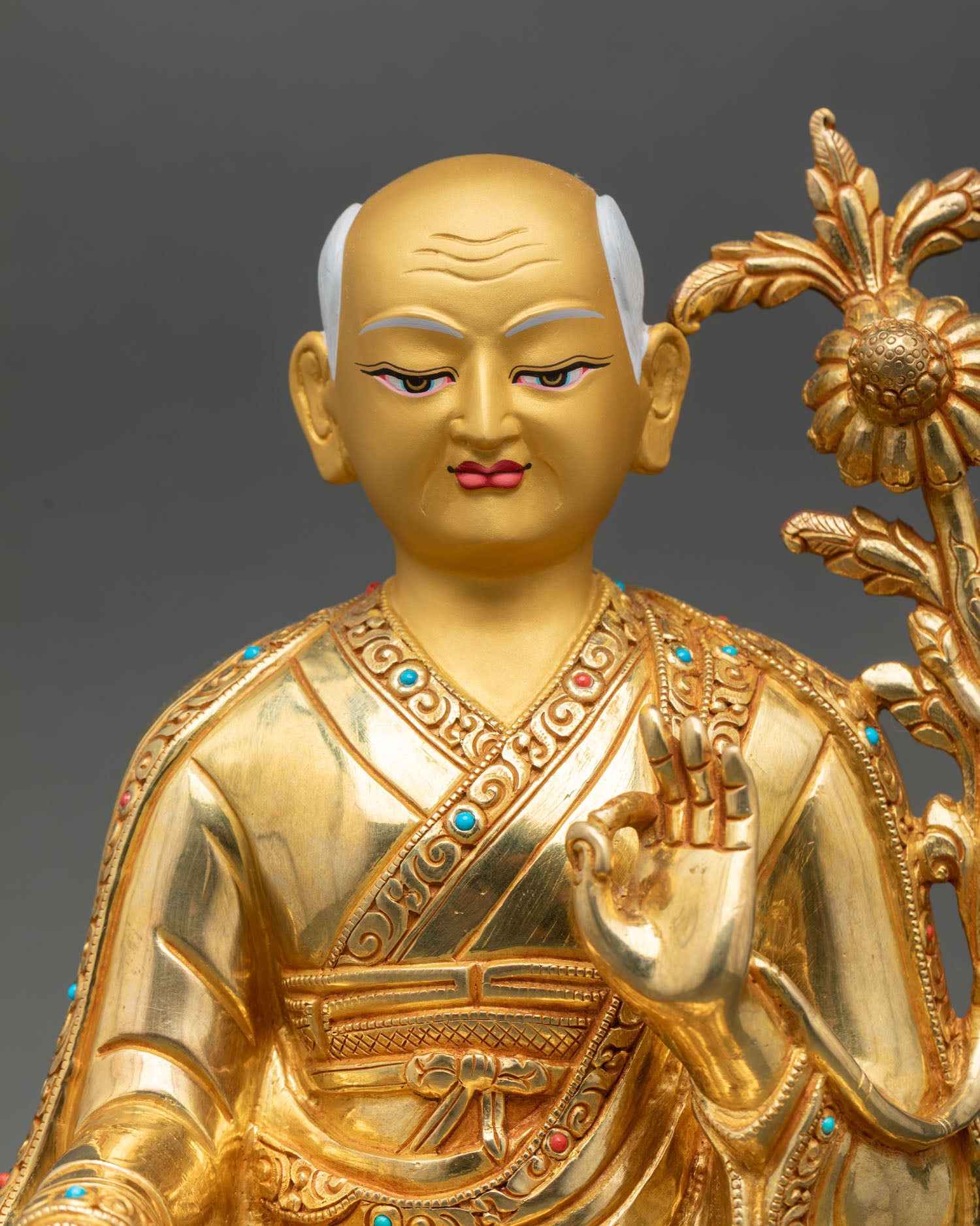 Five Shakya Master Statue Set - Himalayan Buddhist Lineage Figures