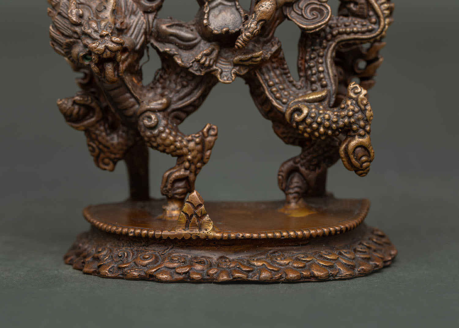 Oxidized White Dzambhala Statue | Handcrafted Buddhist Wealth Deity
