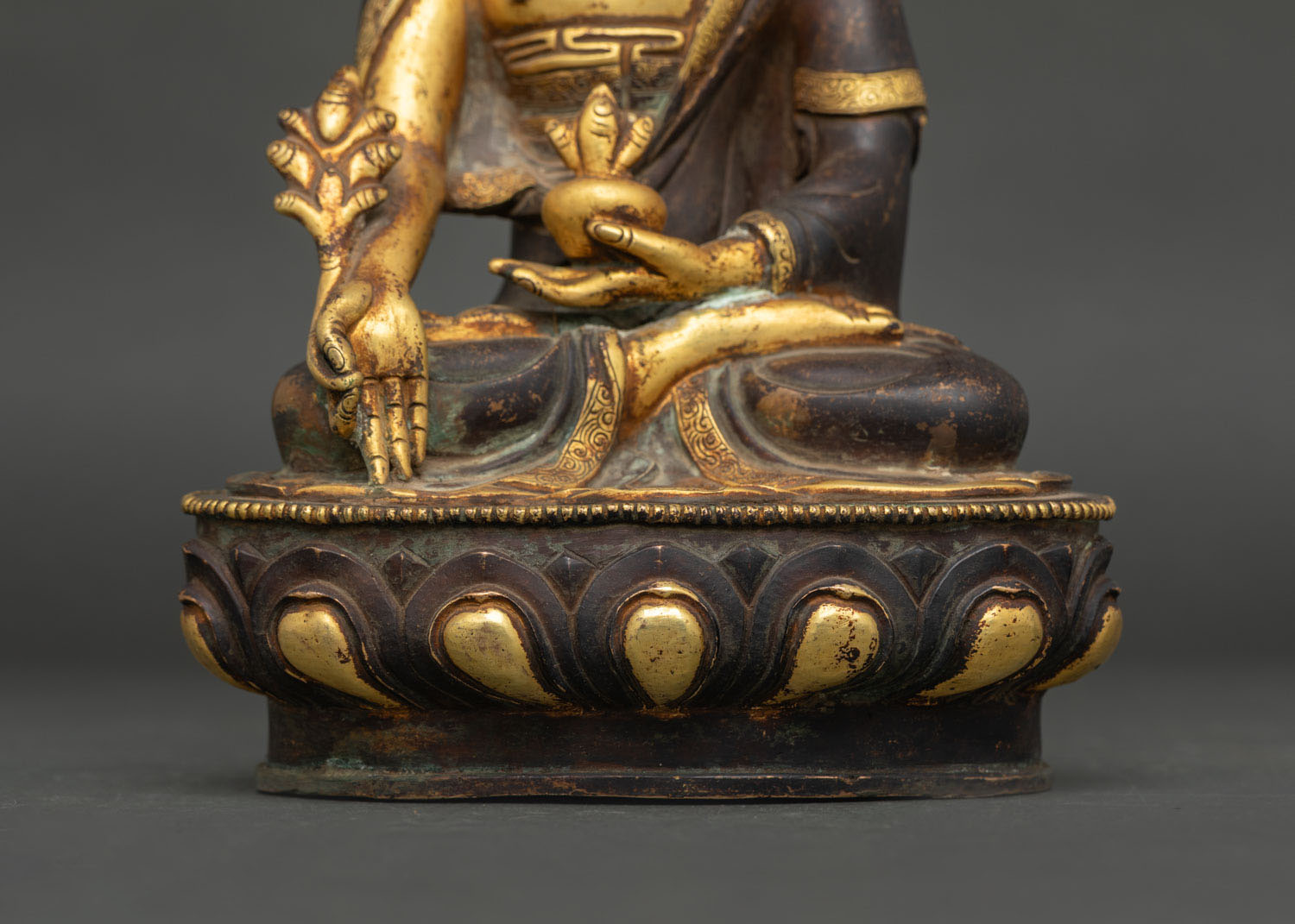 Antique-Finished Medicine Buddha Statue | Buddha of Healing and Well-Being
