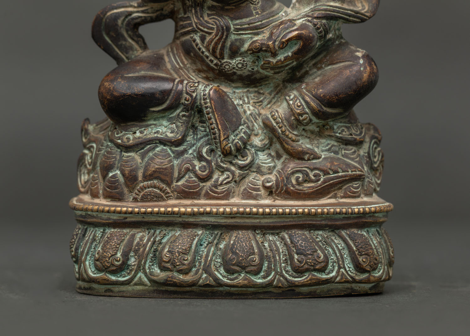 Antique Finished Black Dzambhala Statue | Wrathful Guardian of Abundance