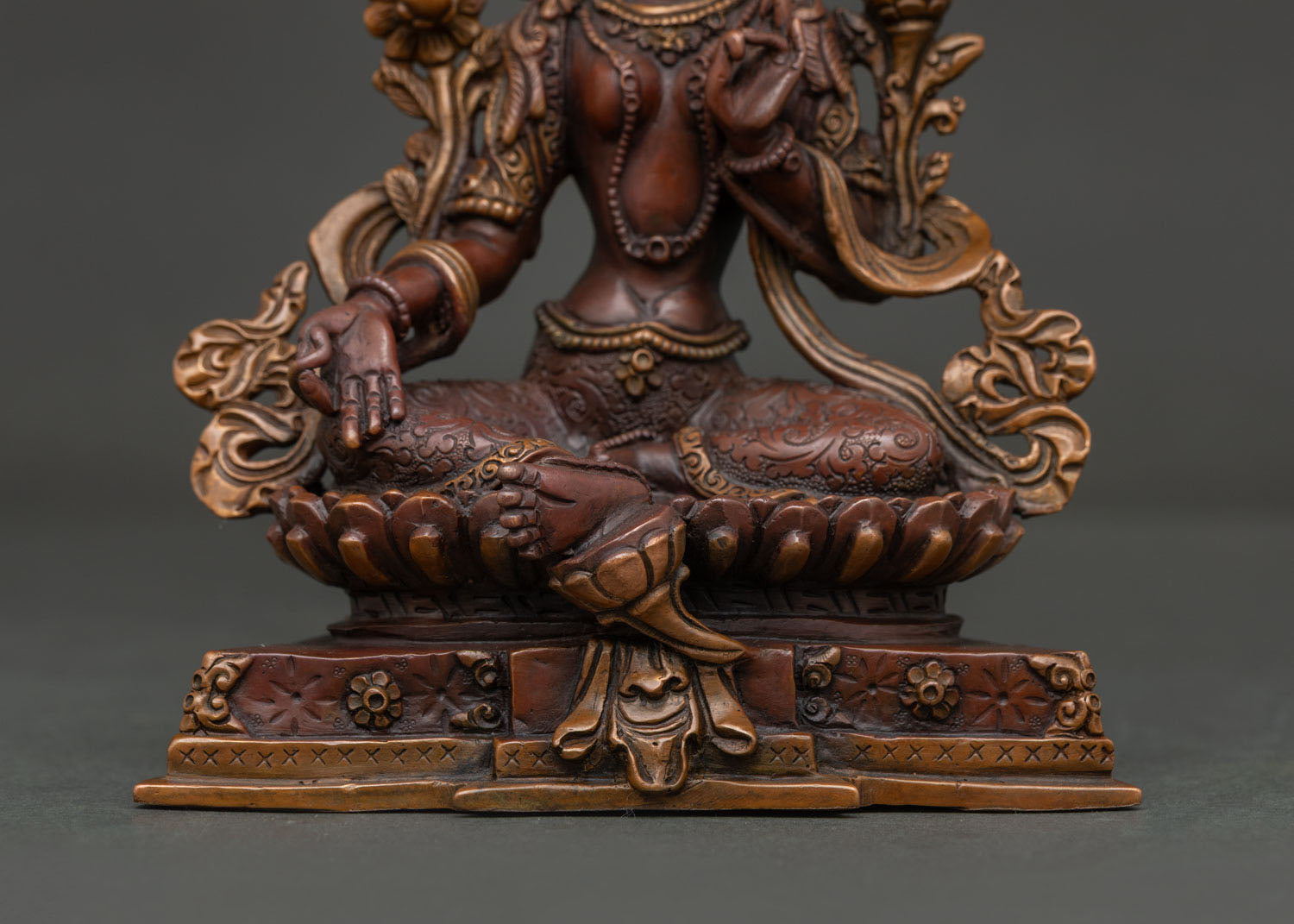Green Tara Statue | Handcrafted by Newari Artisans from Nepal