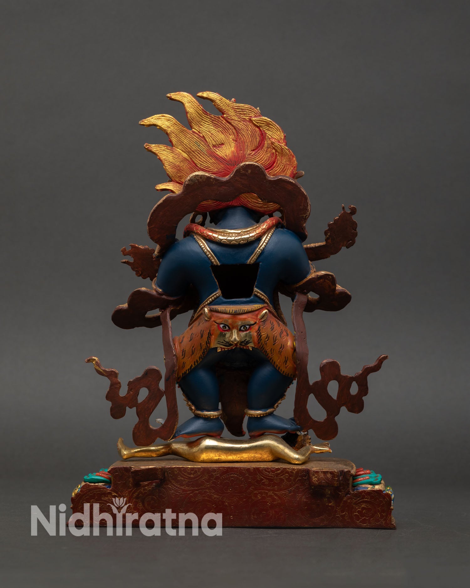 Sakya Mahakala Statue | Tibetan Wrathful Guardian Sculpture