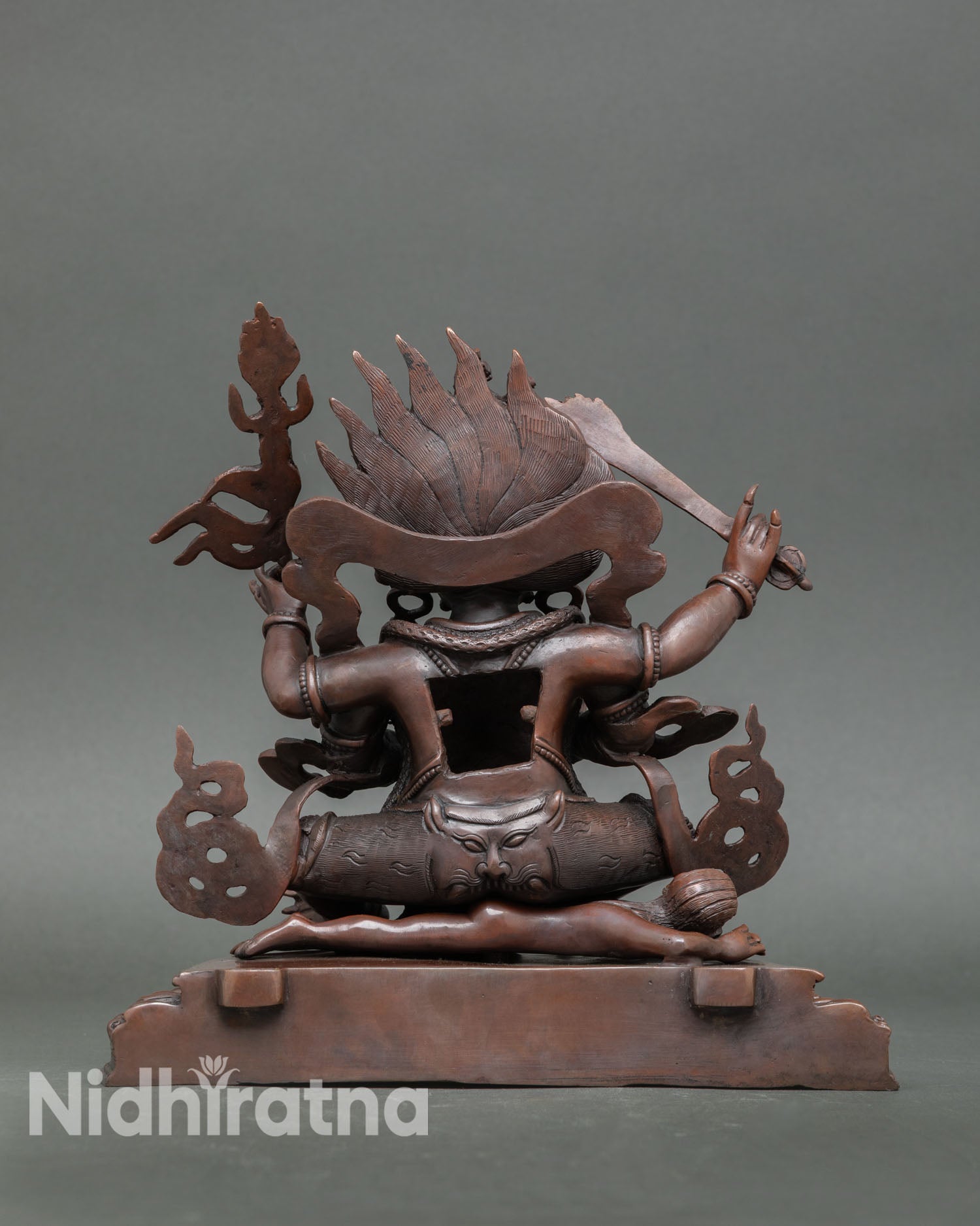Four Armed Mahakala | Hand-Carved Nepalese Sacred Art