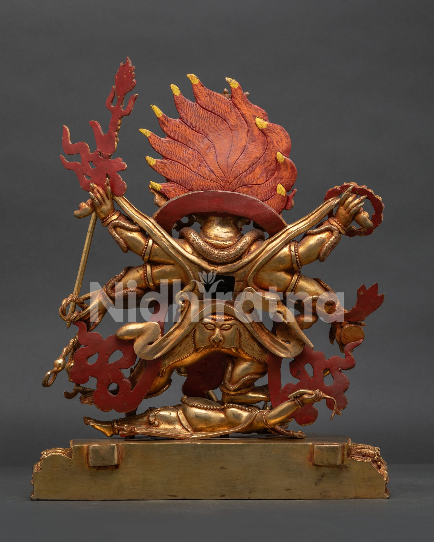 Six-Armed Mahakala Statue | Traditional Himalayan Buddhist Art