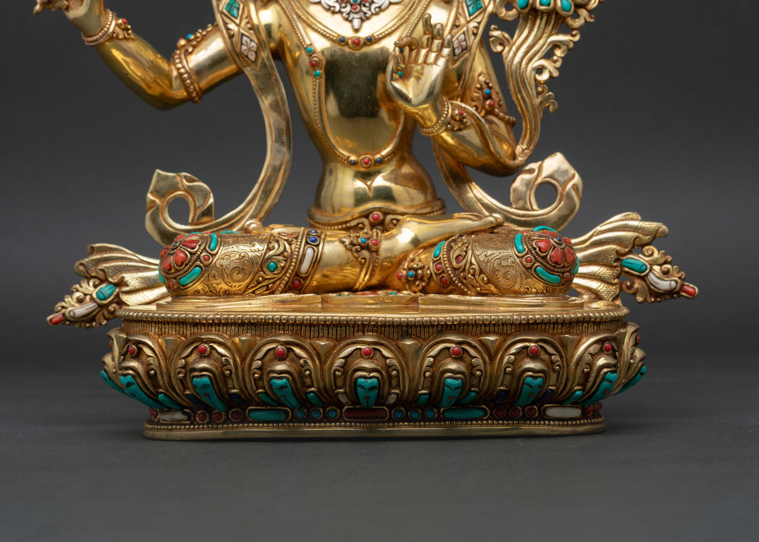 Manjushree Copper Statue | Spiritual Buddhist Art from Nepal