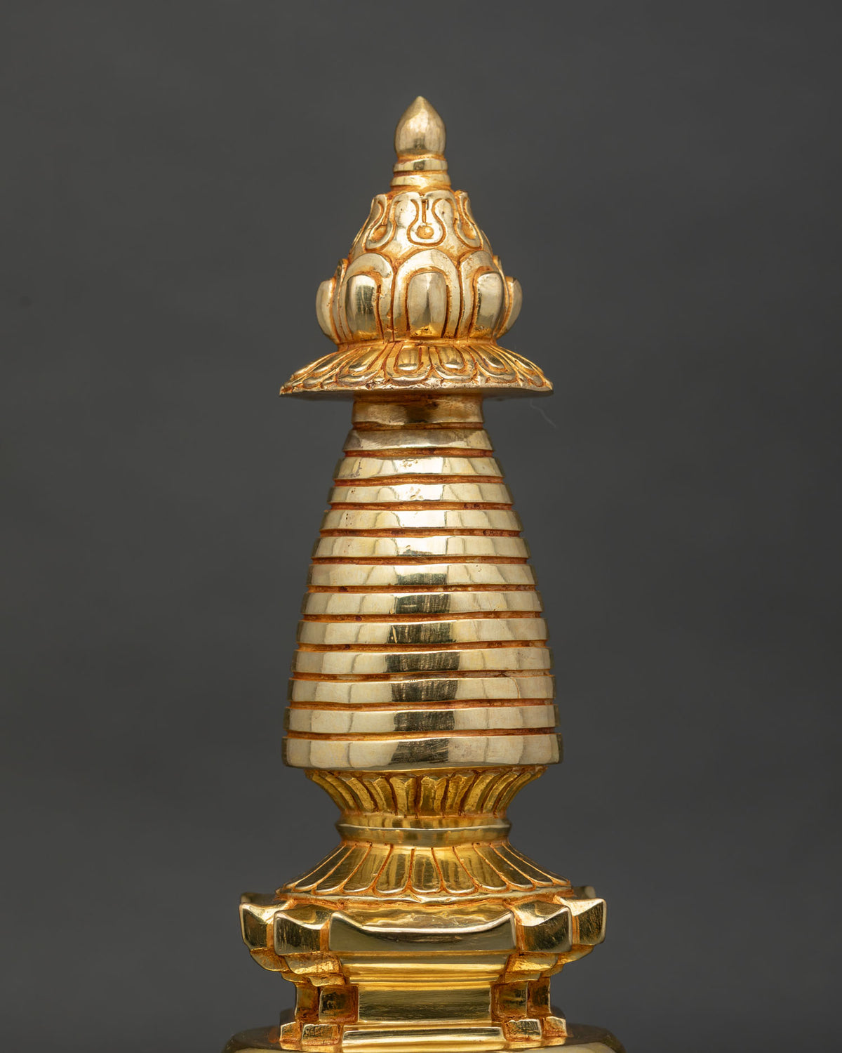 Gold-Plated Kadampa Stupa for Meditation and Devotion