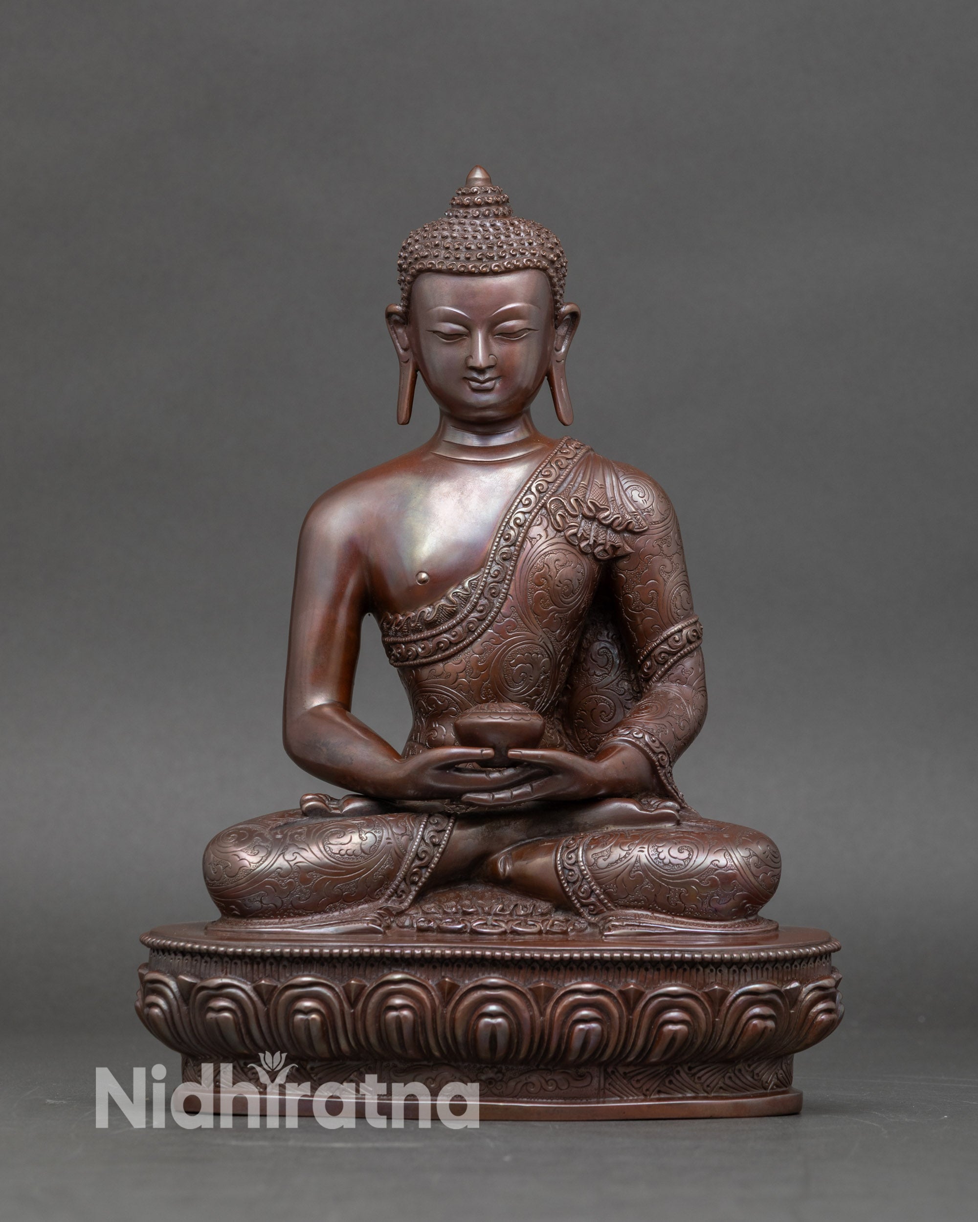 Handcrafted Three Buddha Statue Set for Home Altar | Nepalese Buddhist Art