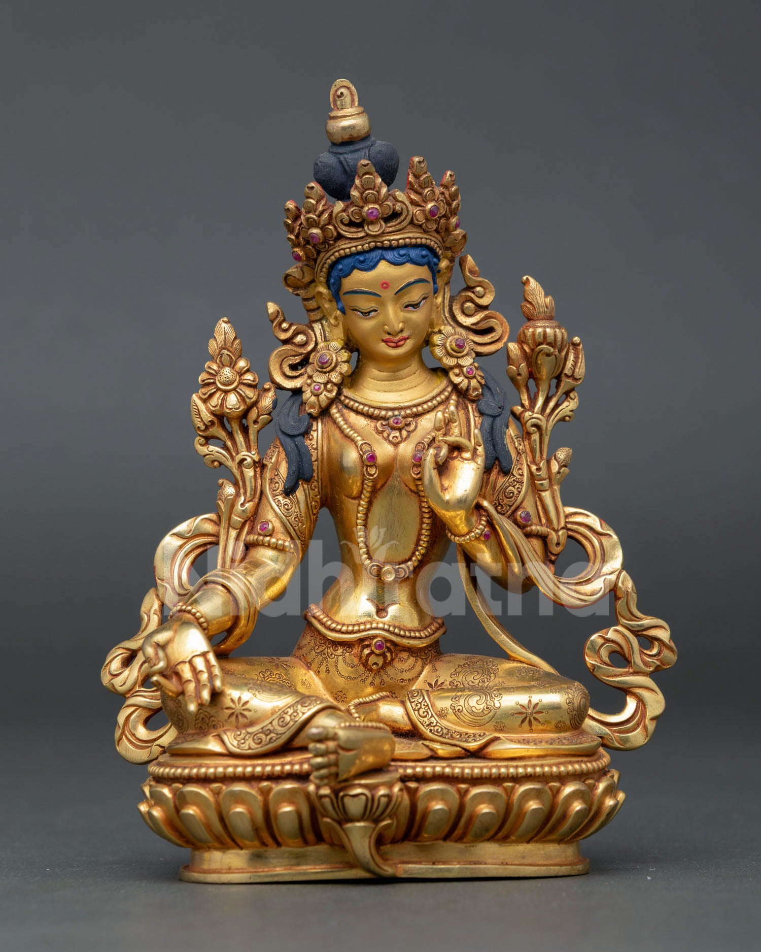 Holy Green Tara Statue | Artisan Crafted Buddhist Sculpture