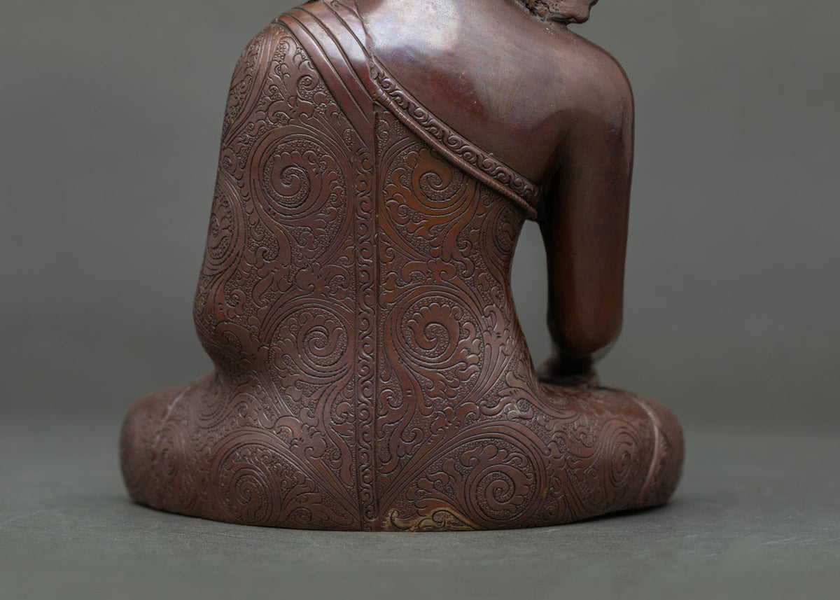 Earth-Touching Shakyamuni Buddha Statue | Zen Decor for Meditation Room