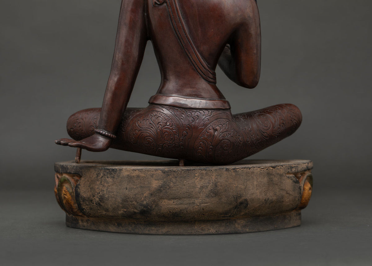 Oxidized Copper Green Tara Statue | Handcrafted Mother Tara Figurine